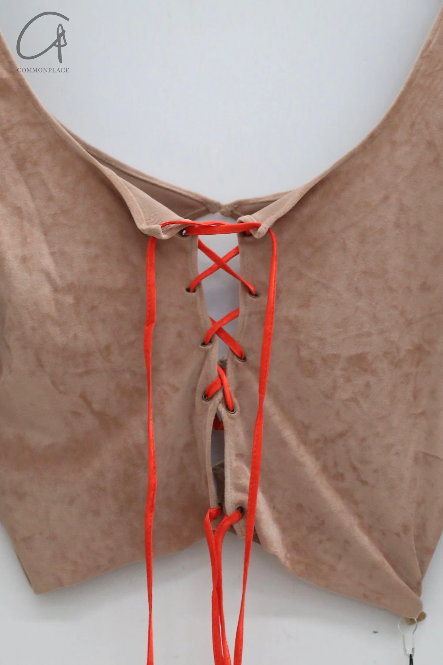 RUI Suede Lace-Up Short Jacket RSS22WV04 Oatmeal - Image 10