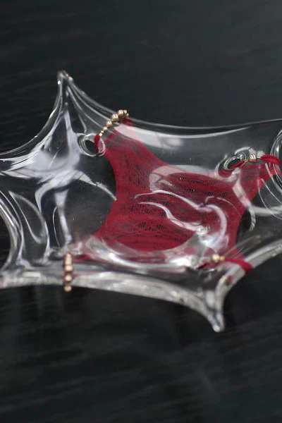 Rui Zhou Installation Vessel Collection RUI-RAW22DC02-TMSH Transparent Deep Red Fabric PR2 - Image 2