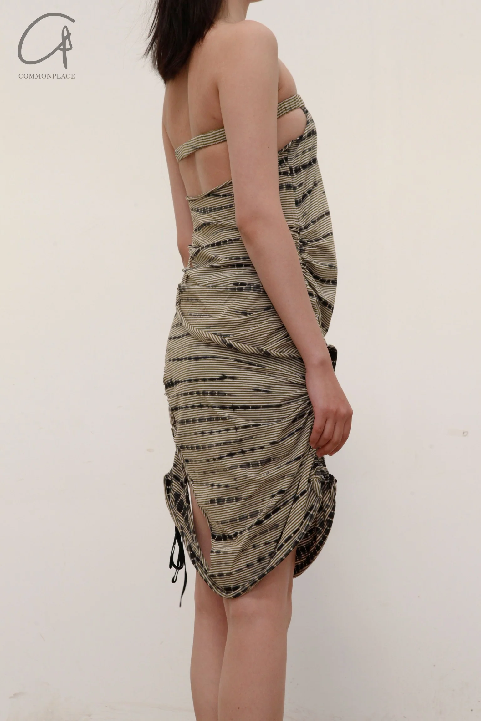RUI Tie-Dye Drawstring Skirt RSS22WV07 Tie-dyed + Green Striped + Tie-Dye - Image 3
