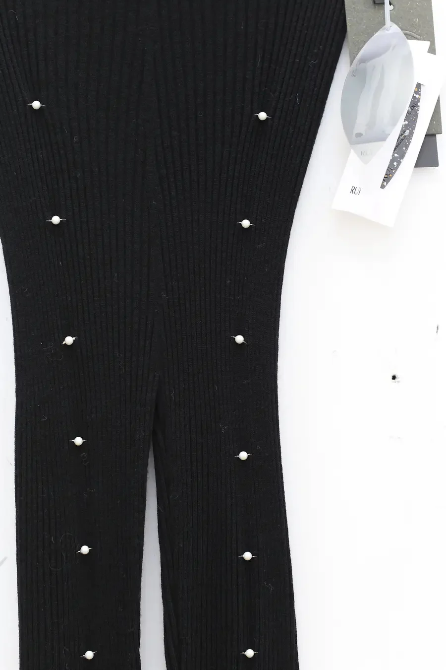 RUI Wool Intarsia Trousers RAW23KN20 Black - Image 2