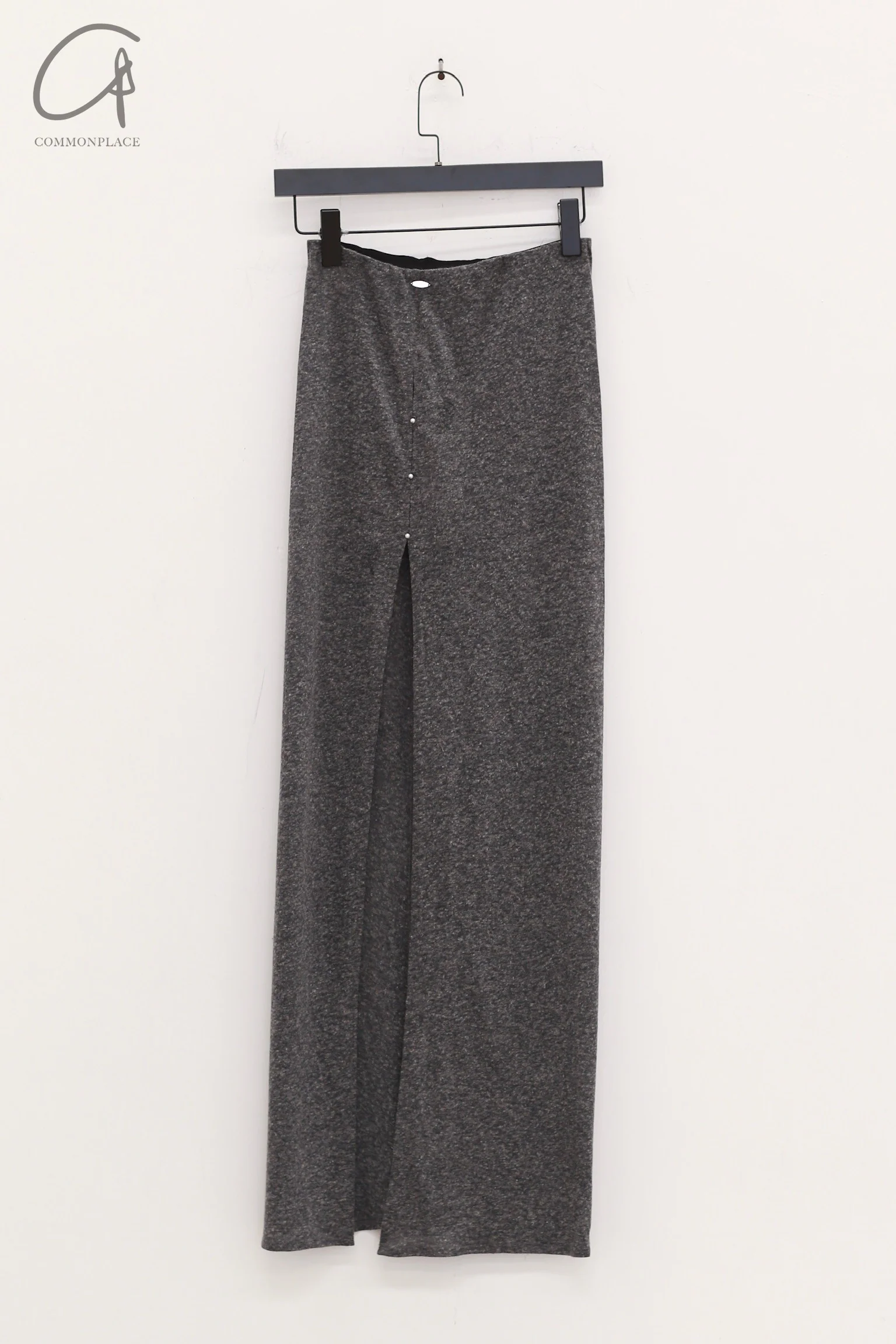 Rui Zhou 24 Autumn and Winter Beaded Slit Maxi Skirt RUI-RAW24WV02-HGY Granit - Image 11