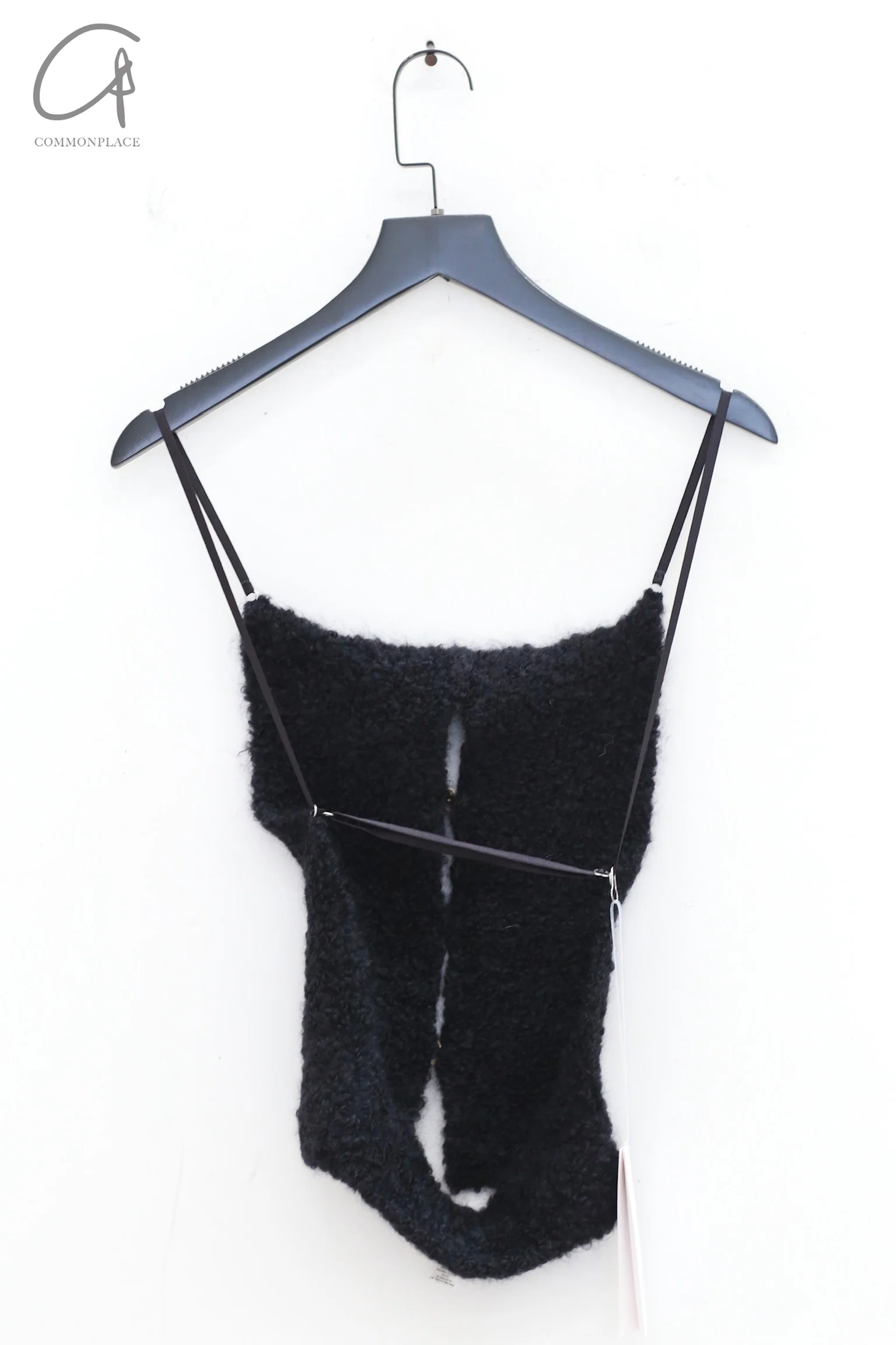 Rui Zhou 24 Autumn and Winter Plush Backless Suspender RUI-RAW24KN06-HEI Onyx Black - Image 8