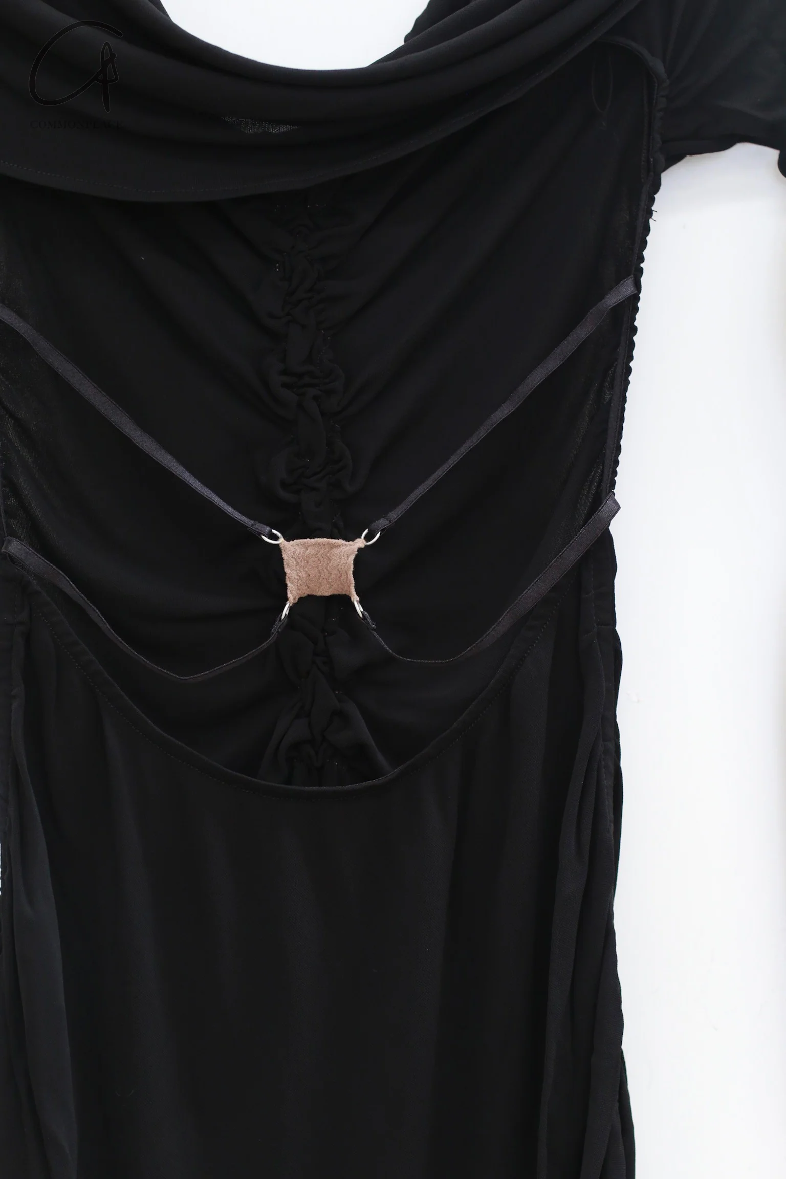Rui Zhou 24 autumn and winter thorn backless dress RUI-RAW24WV08-HEI black - Image 7
