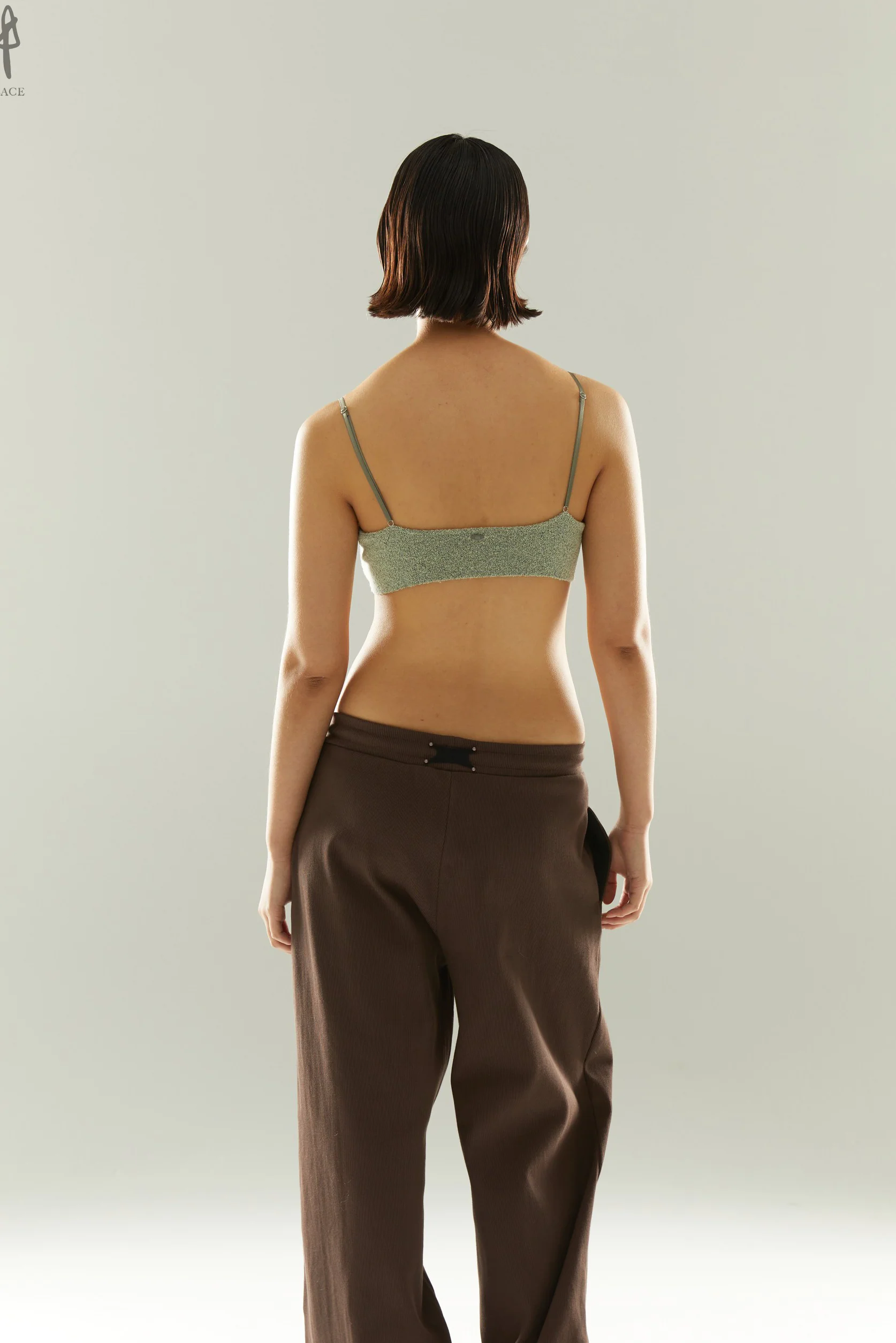 Rui Zhou 24 Autumn and Winter Thorn Intarsia Short Vest Series RUI-RAW24KN09-KXG Pistachio - Image 7