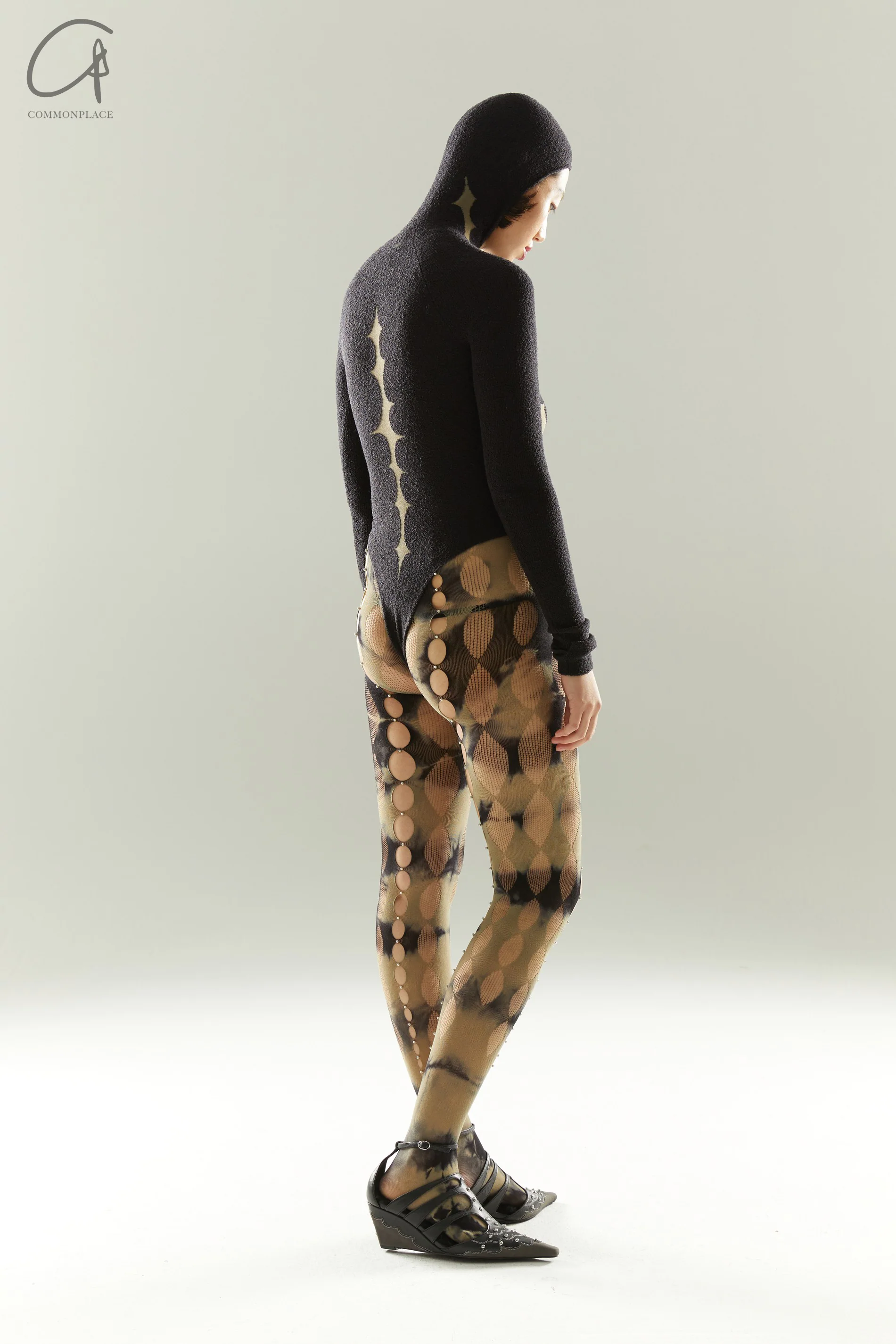 Rui Zhou 24 Autumn and Winter Tie-Dye Tights High Elastic Stretch RUI-RAW24JW02S-SWCH Sage & Black RAW24JW02 - Image 6
