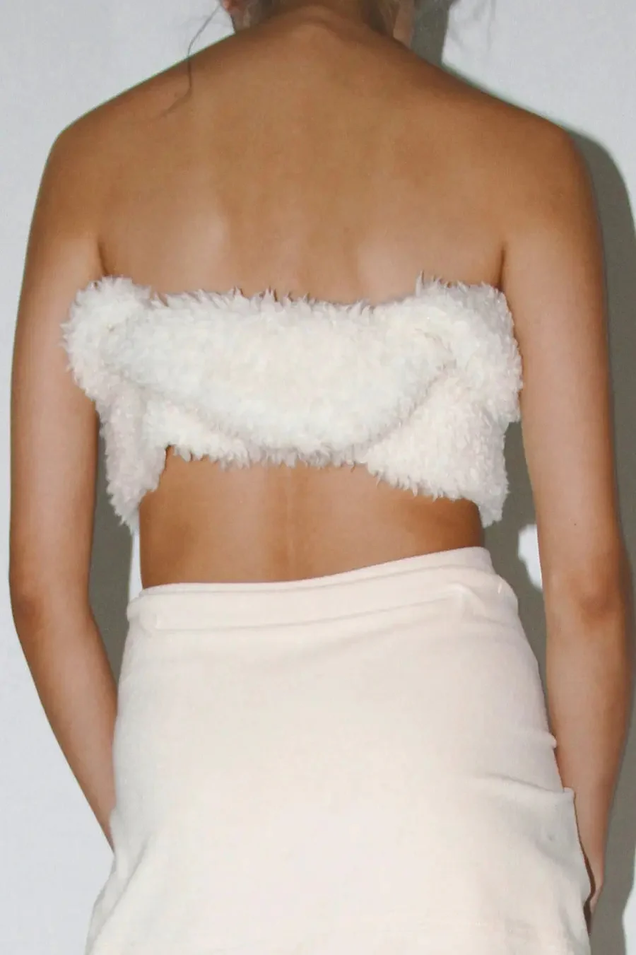 RUI zipper plush bandeau RAW23WV14 white - Image 12