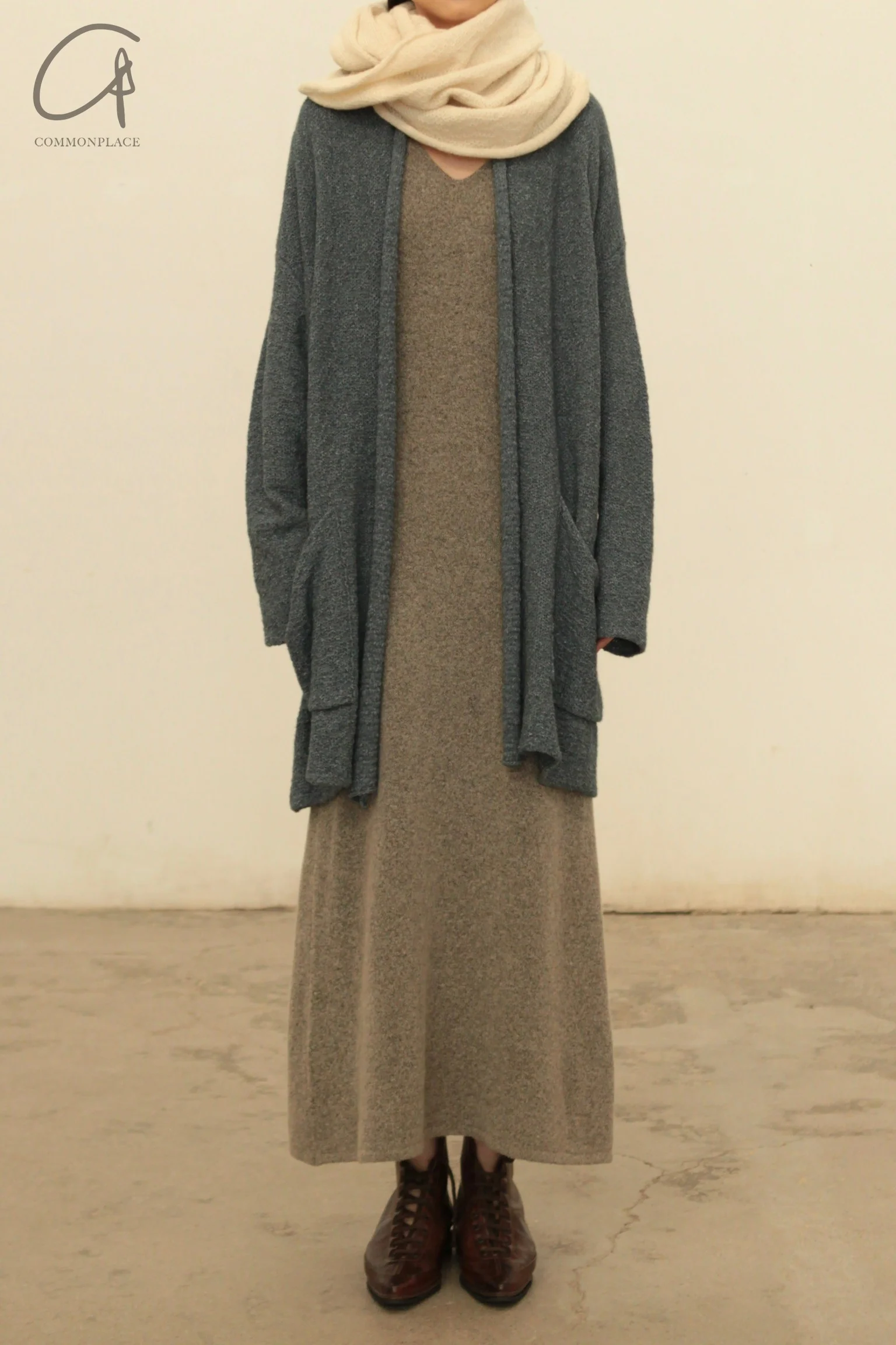 RUOHAN 24 Autumn and Winter Short Sleeve Knitted Dress RH-RHKN127AW24-SHA Sand Color RHKN119AW24 - Image 16