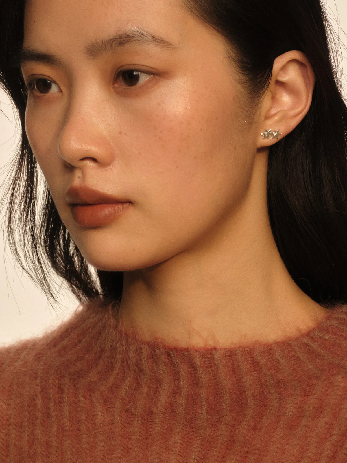 SALE E PEPE Christmas Collection Sterling Silver Starry Sky Earrings SEP-SPCME01-YIN Silver - Image 6