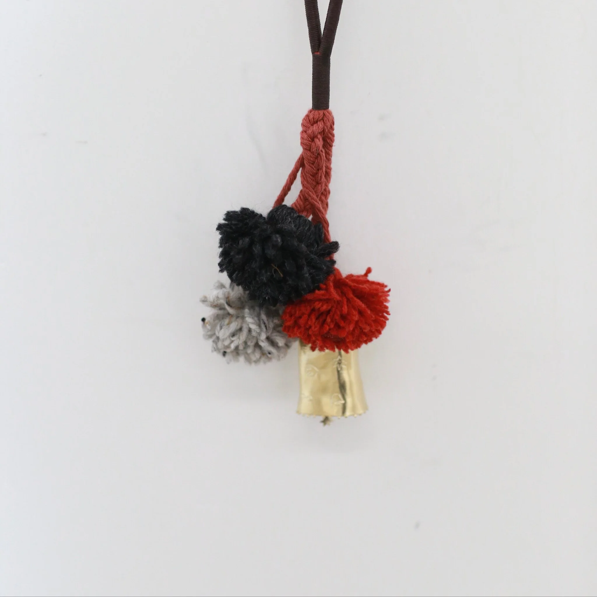 SALE E PEPE Christmas Collection Wind Chime Firework Plush Bag Ornament SEP-SPCMC02-ZHP Maroon Color Block - Image 3