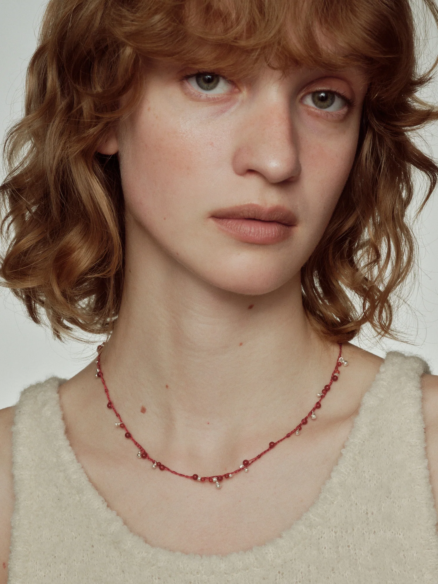SALE E PEPE Red Rope Series Sterling Silver Red Agate Gourd Braided Necklace SEP-SP03N28-HY Red - Image 6