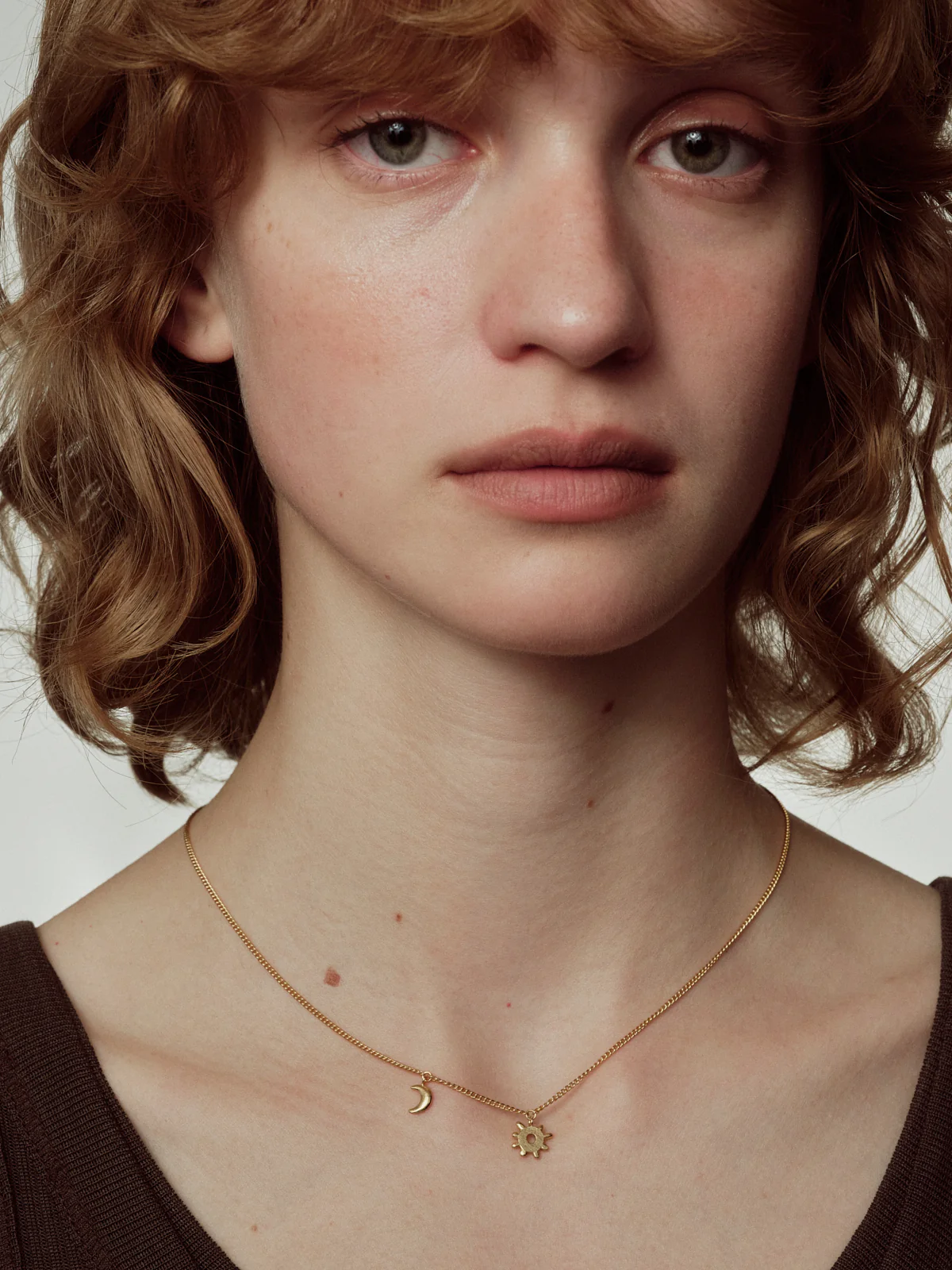 SALE E PEPE Silver/Gold Plated Sun and Moon Necklace SEP-SP03N15-JIN Gold SP03N14 - Image 3