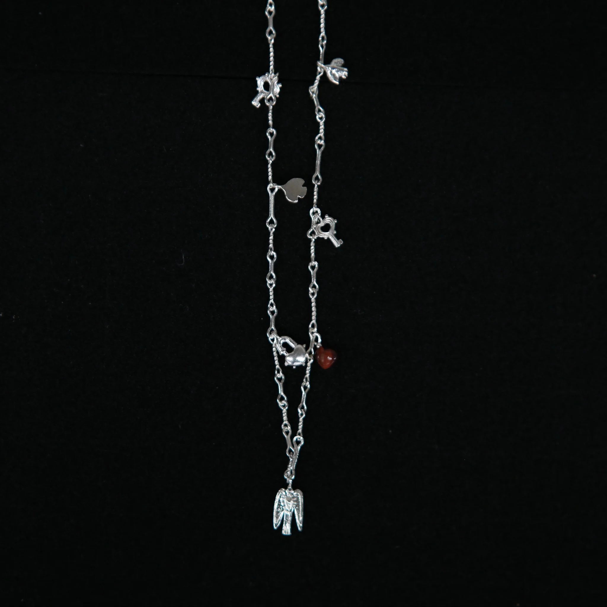SALE E PEPE Sterling Silver Bird Wind Chime Necklace SEP-SPVAN04-YIN-F-HCC Silver - Image 2