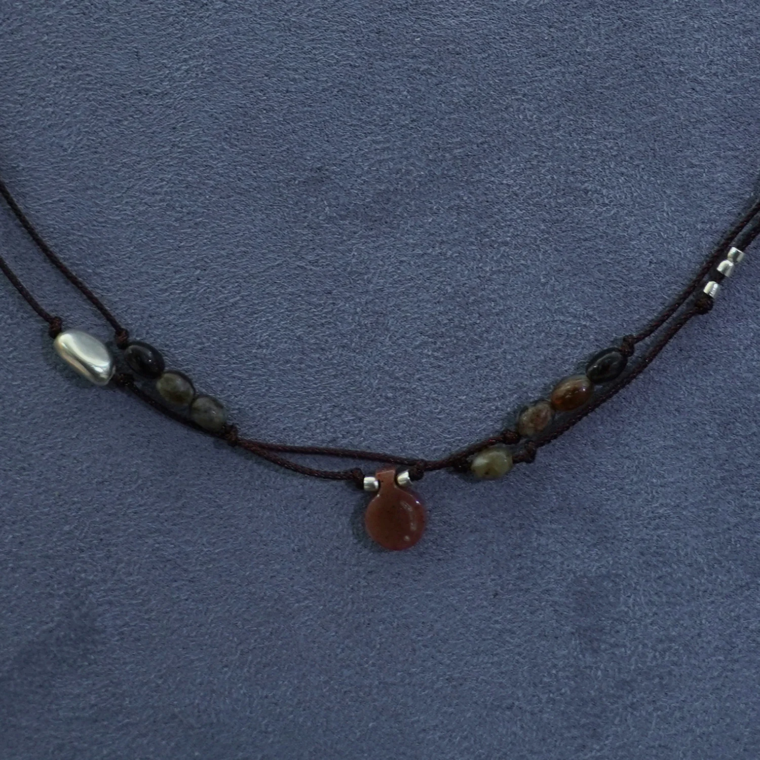 SALE E PEPE Sterling Silver Clinking Rope Necklace SEP-SP05N27-YH Silver/Black - Image 2