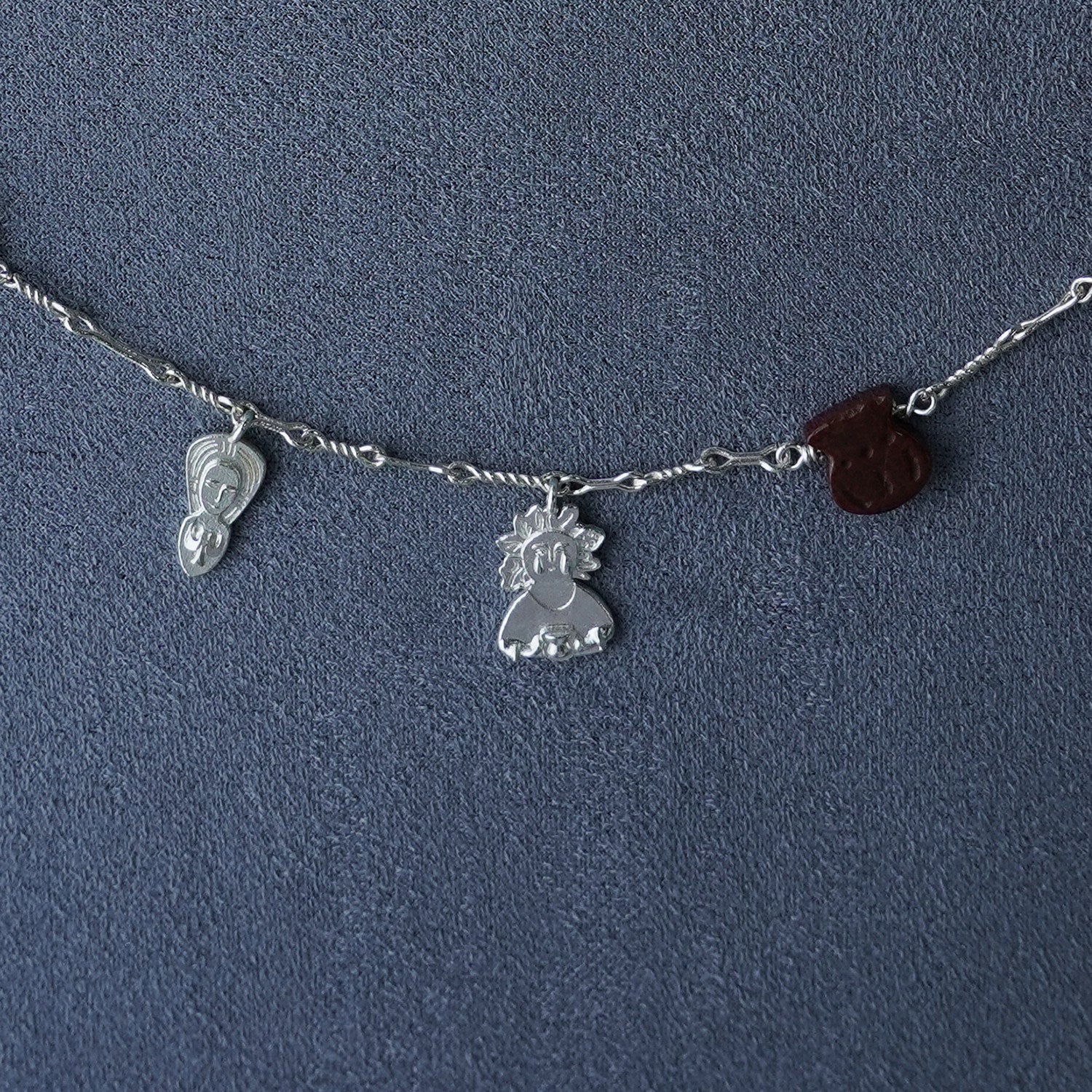 SALE E PEPE Sterling Silver Cocktail Necklace SEP-SP05N07-YIN Silver - Image 2