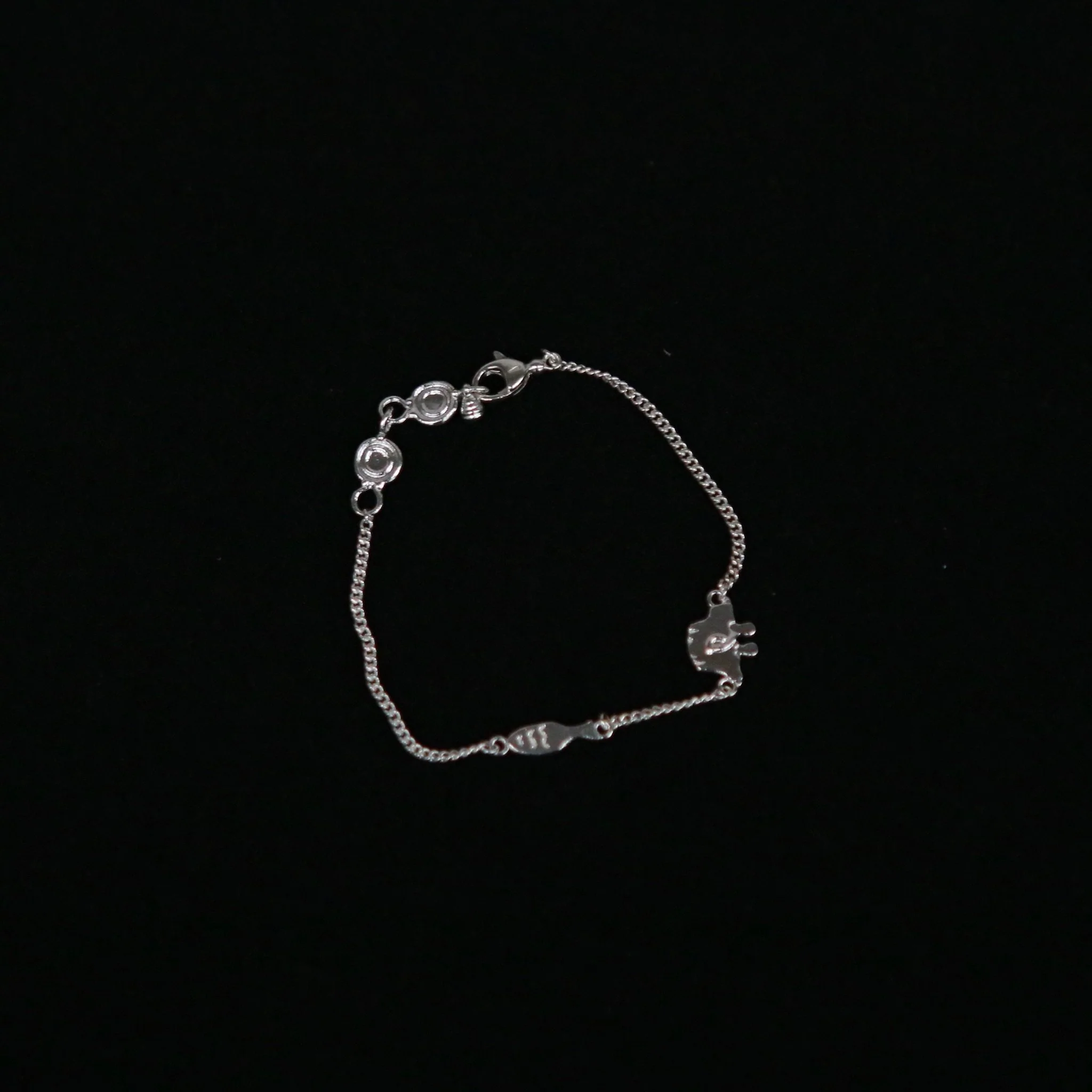 SALE E PEPE Sterling Silver Double Dance Bracelet SEP-SP05A04-YIN Silver - Image 2