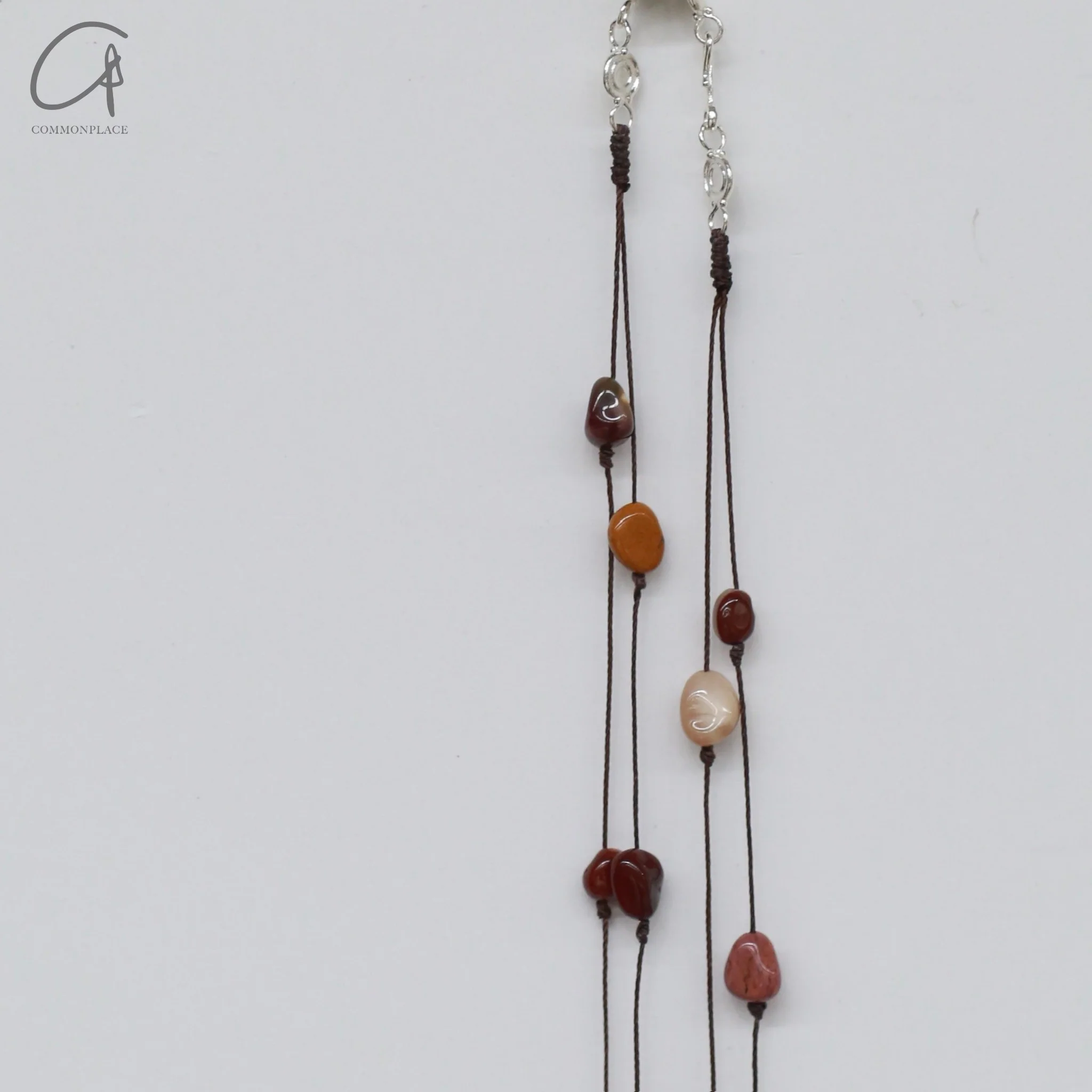 SALE E PEPE Sterling Silver Egg Yolk Stone Double Necklace SEP-SP01N13-CAI Color - Image 3