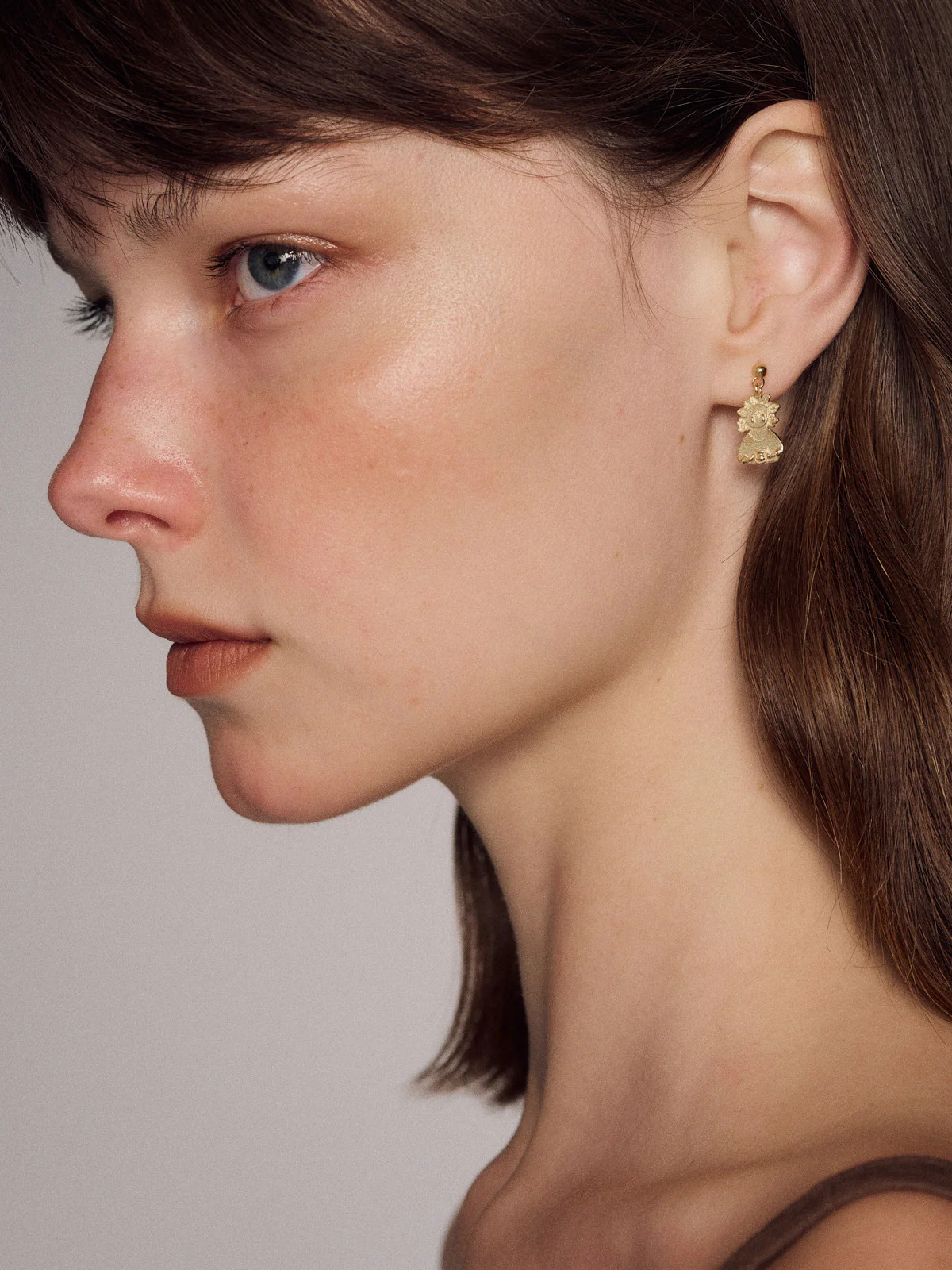 SALE E PEPE Sterling Silver/Gold Plated Dionysus Earrings SEP-SP05E02-JIN-F-HCC Gold (SP05E01) - Image 6