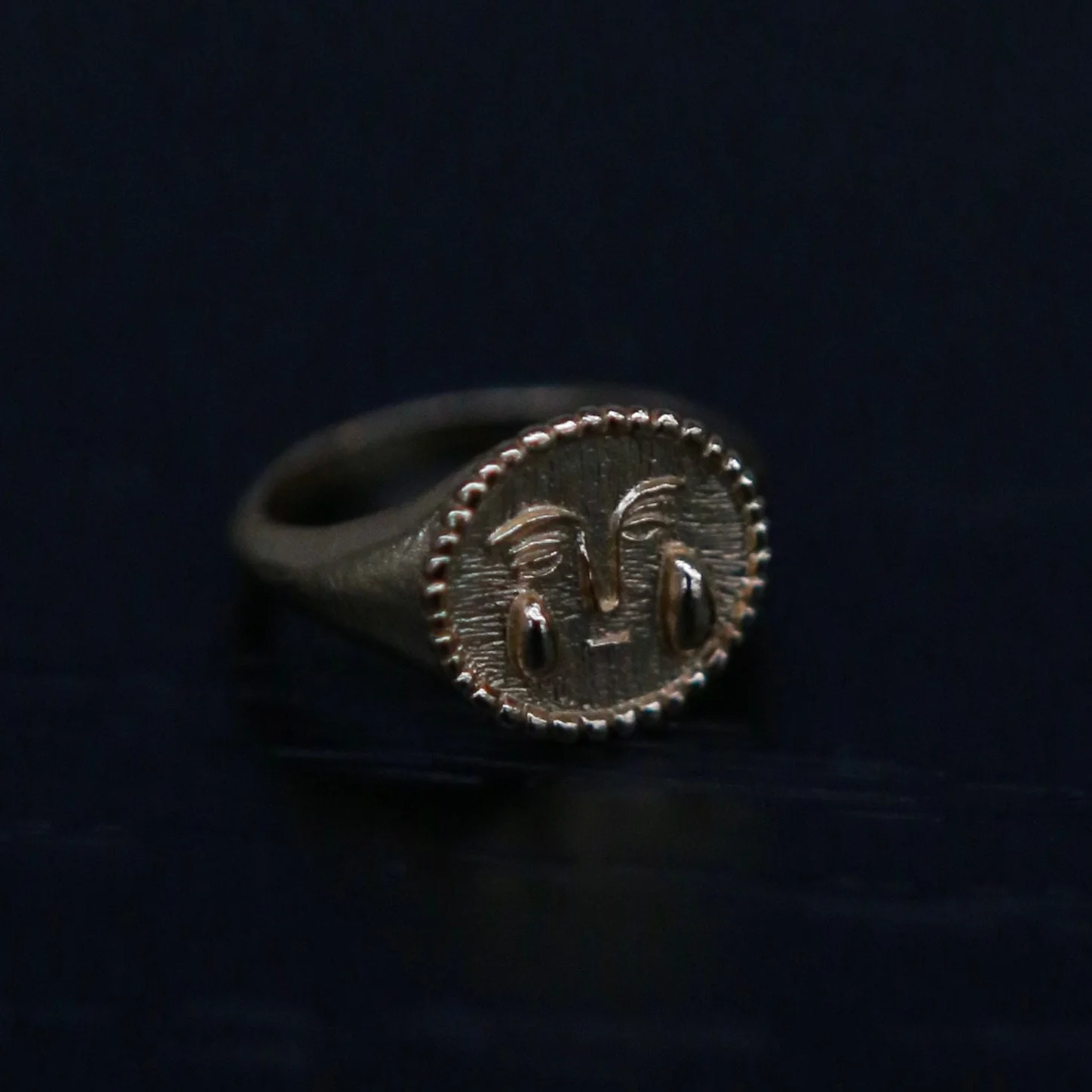 SALE E PEPE Sterling Silver/Gold Plated Dionysus Teardrop Ring SEP-SP05F04-JIN Gold (SP05F03) - Image 2