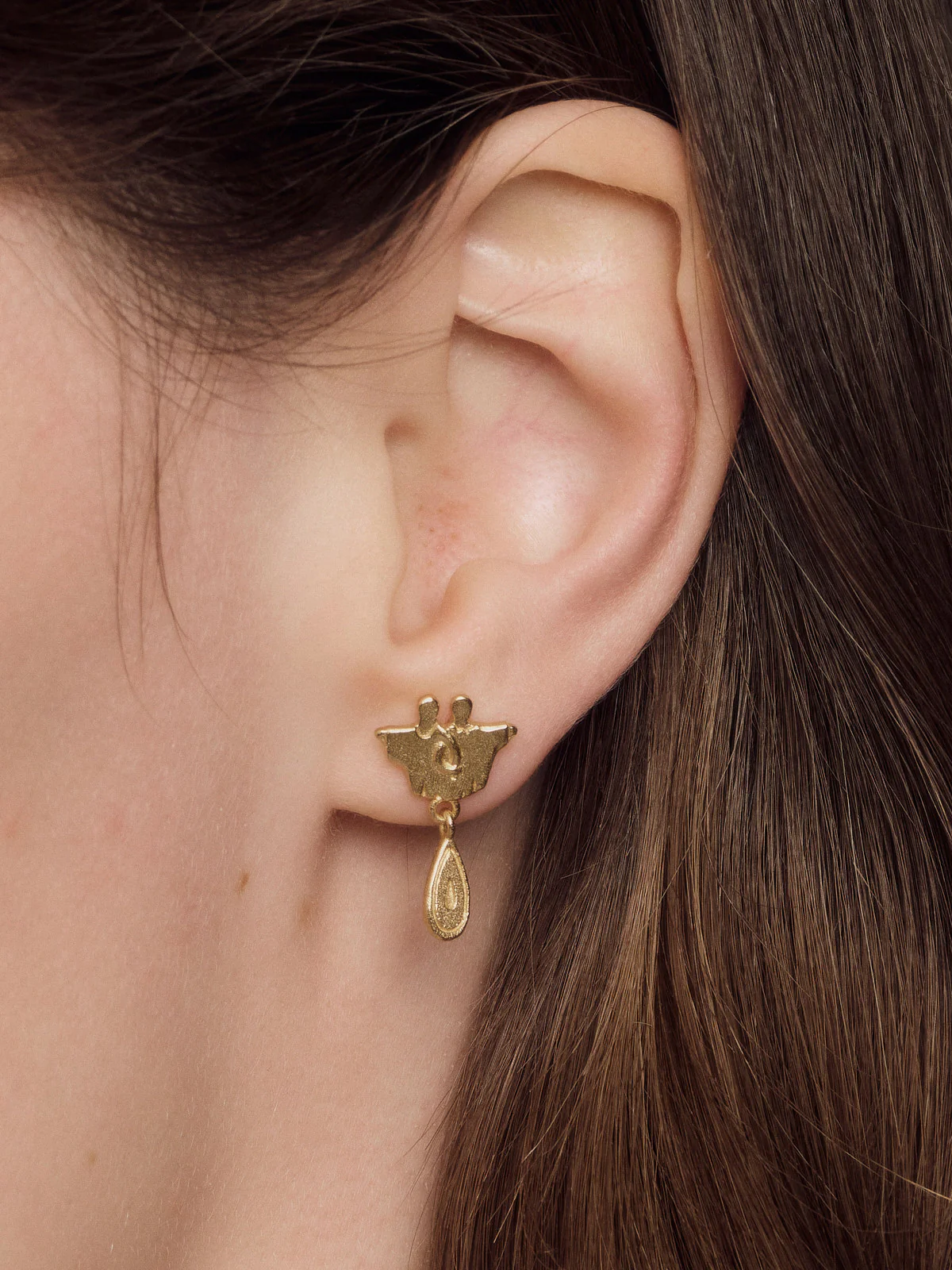 SALE E PEPE Sterling Silver/Gold Plated Double Dance Earrings SEP-SP05E07-JIN Gold (SP05E06) - Image 5