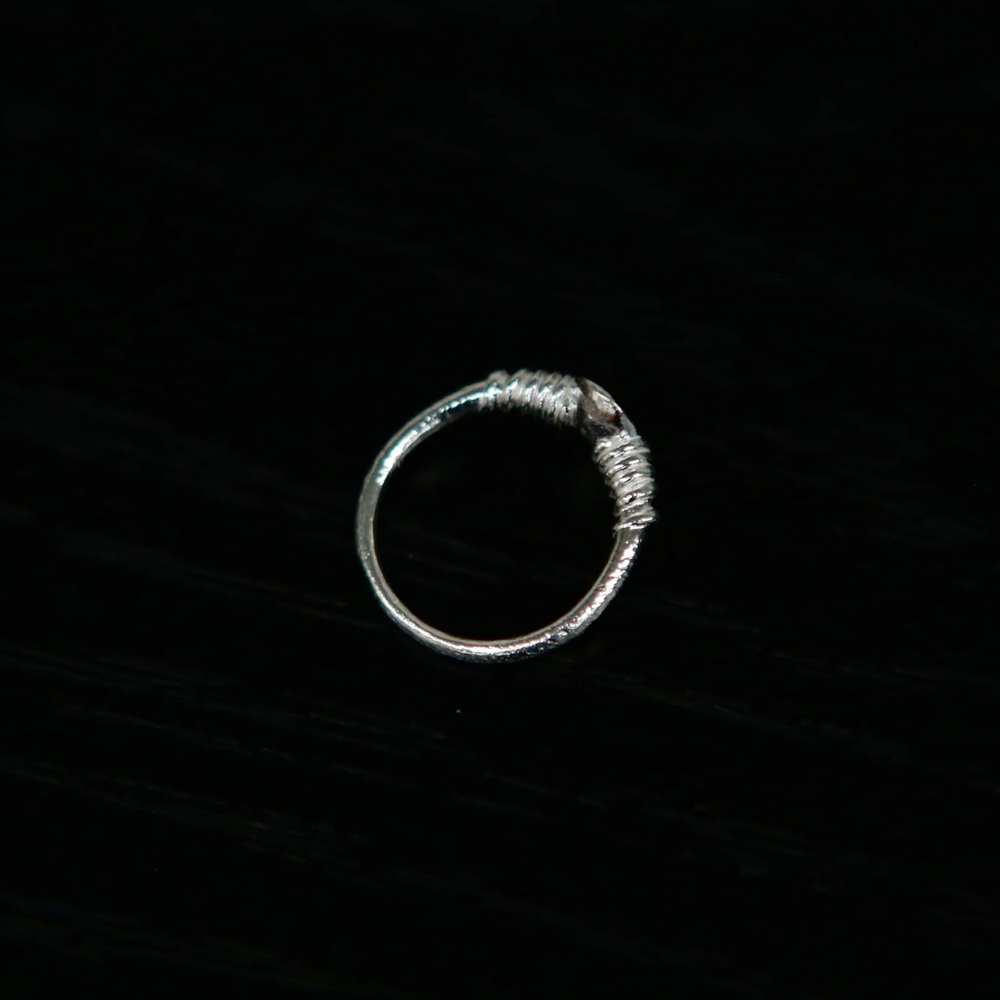 SALE E PEPE Sterling Silver/Gold Plated Harvest Signet Ring SEP-SP04F07-YIN Silver - Image 3