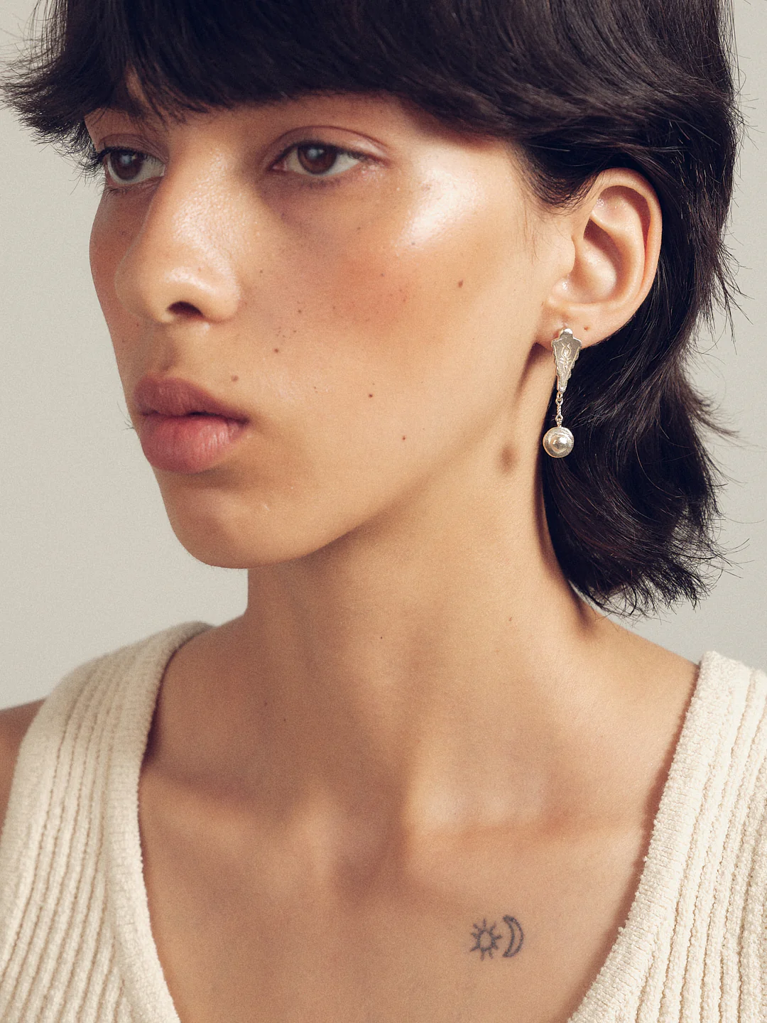 SALE E PEPE Sterling Silver/Gold Plated Kite Drop Earrings SEP-SP02E07-YIN Silver (SP02E07 SP02E08) - Image 6