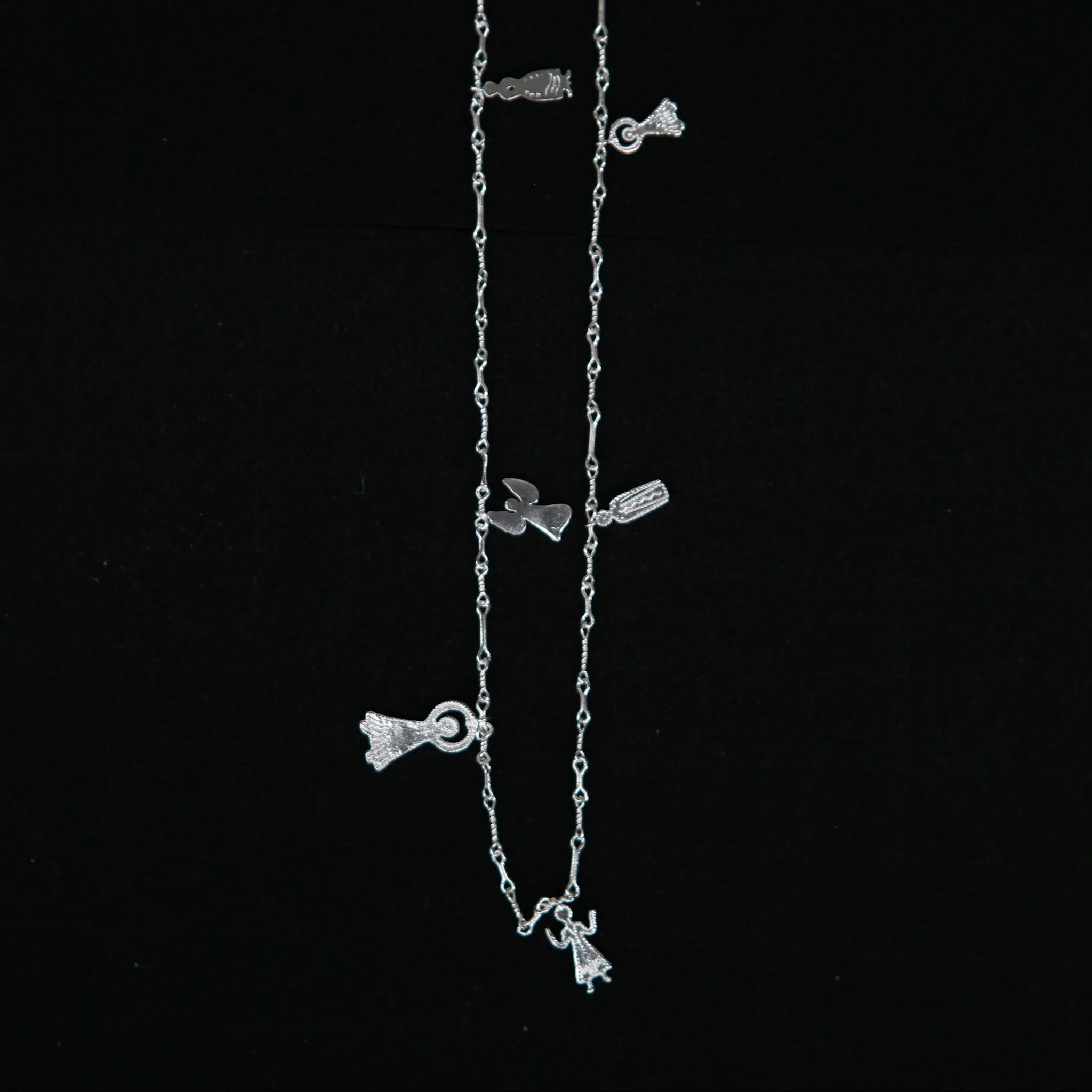 SALE E PEPE Sterling Silver Holiday Necklace SEP-SP01N08-YIN Silver - Image 2