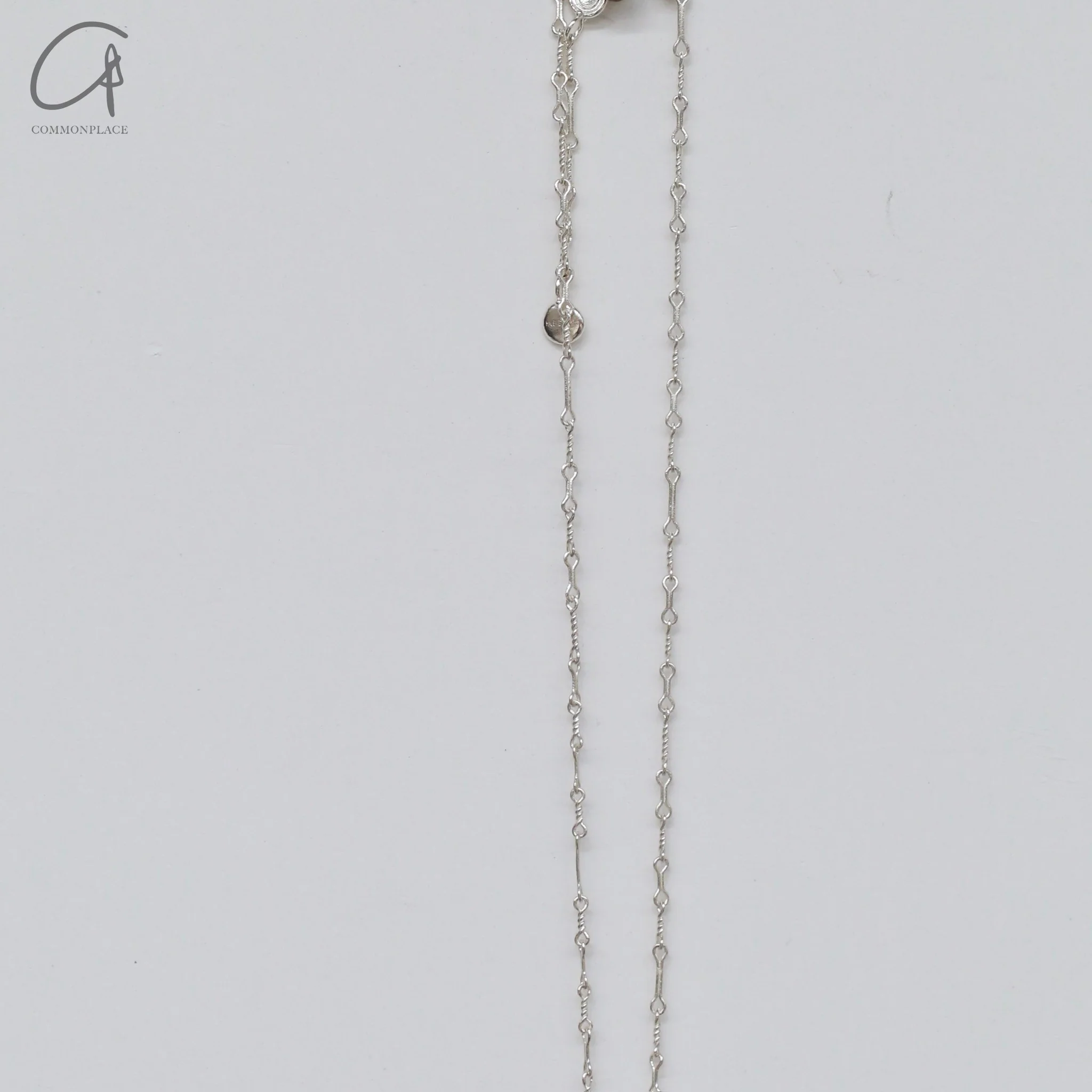 SALE E PEPE Sterling Silver Tear Necklace SEP-SP01N03-YIN Silver - Image 3
