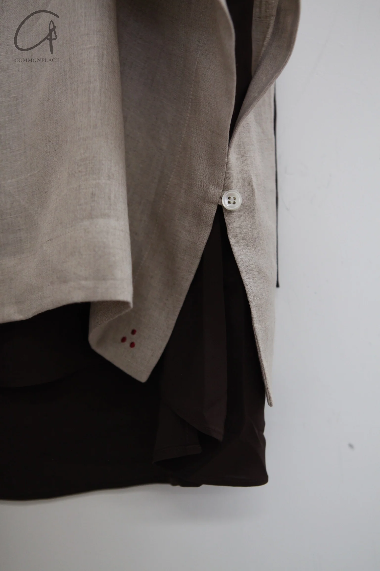 SAMUEL GUI YANG 25 Spring/Summer Oatmeal Janet Top SGY-SS25ATP18-1-1-OAT - Image 3