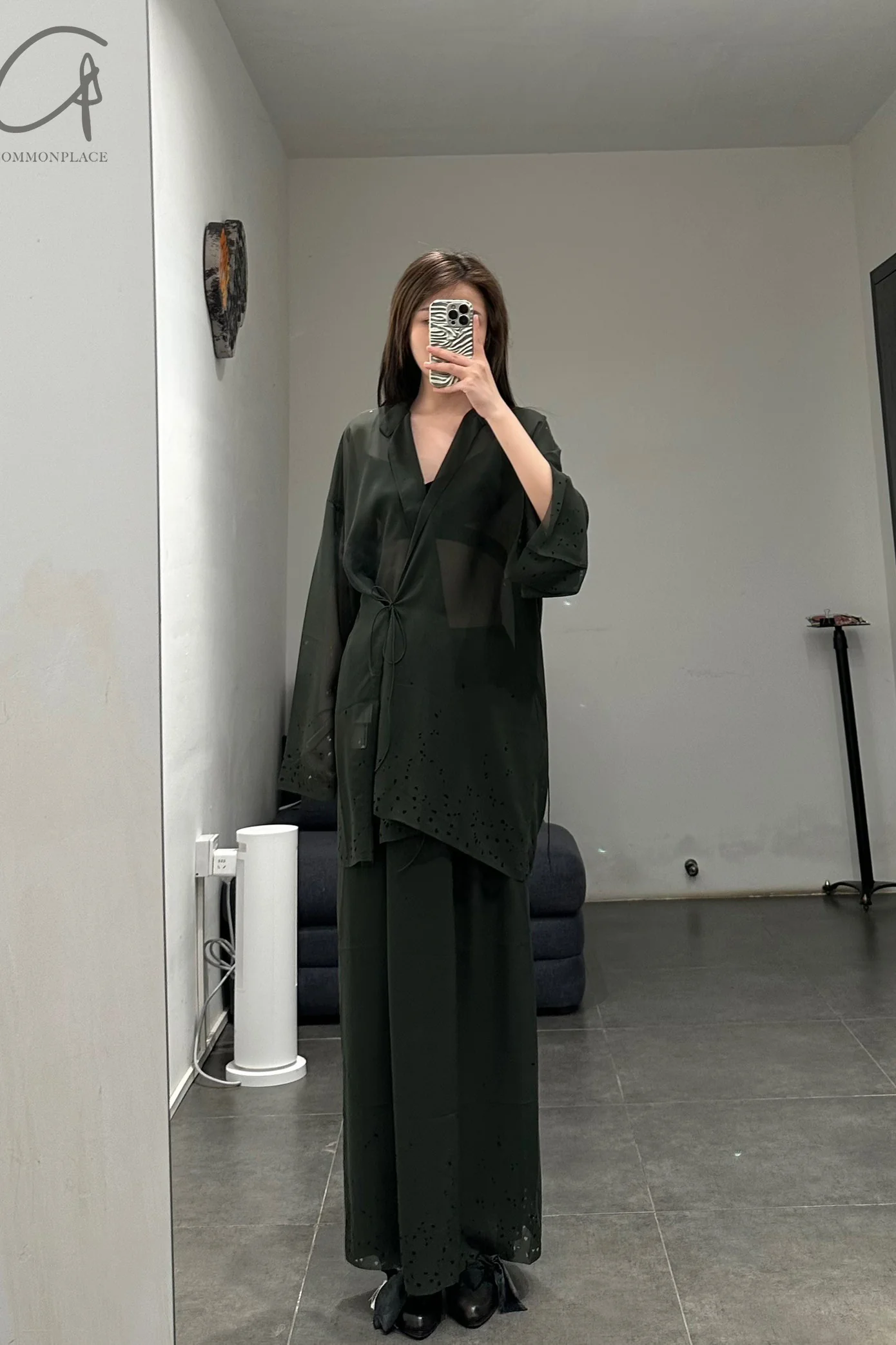 Samuel Gui Yang Folding Shirt AW22SH03-2 Ink green - Image 14