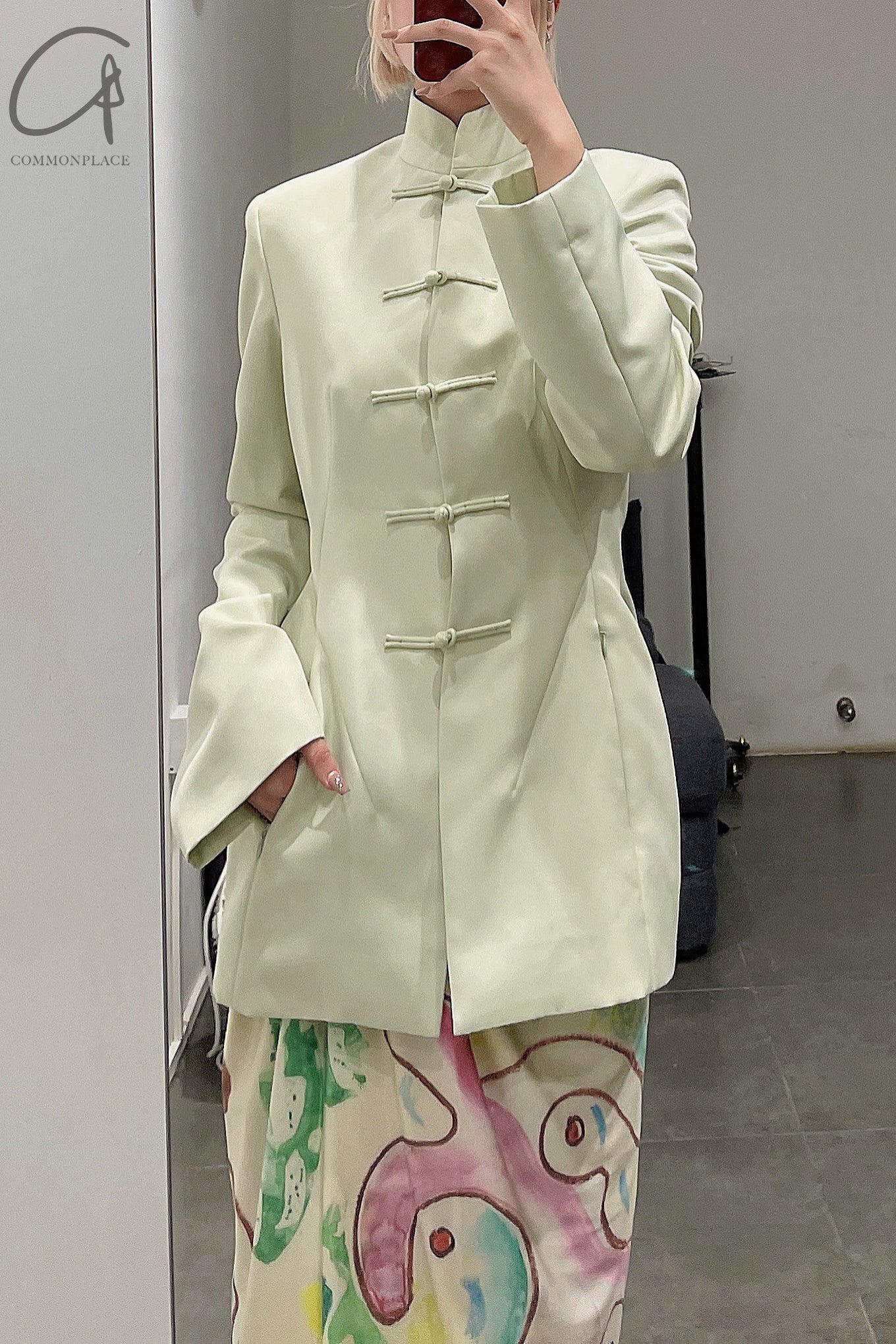SAMUEL GUI YANG Jacket AW22LEE01-3 Sage PSGY1 - Image 5