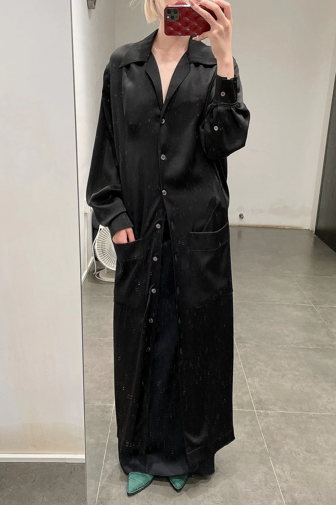 SAMUEL GUI YANG Phoenix hammered silk dress DR01-1 - Image 9
