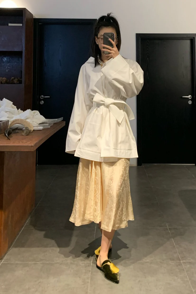 SAMUEL GUI YANG Silk jacquard skirt SK01-2 - Image 15