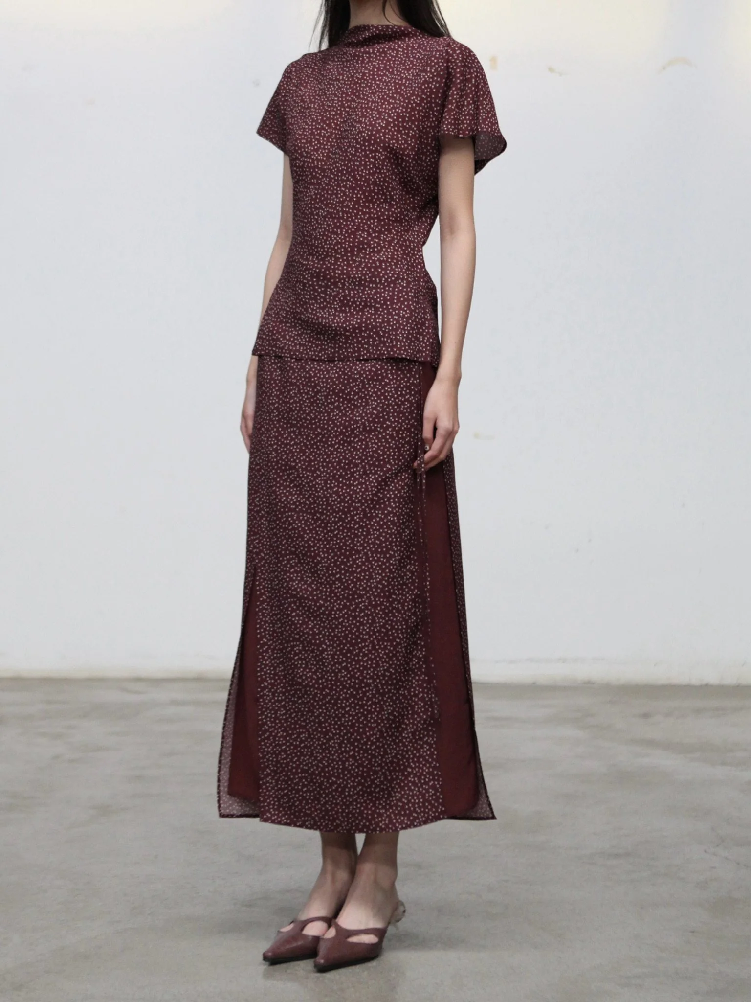 SAMUEL GUI YANG Spring/Summer 2026 Midi Skirt SGY-SS26CSK09-1-1-MICRO FLOWER - Image 7