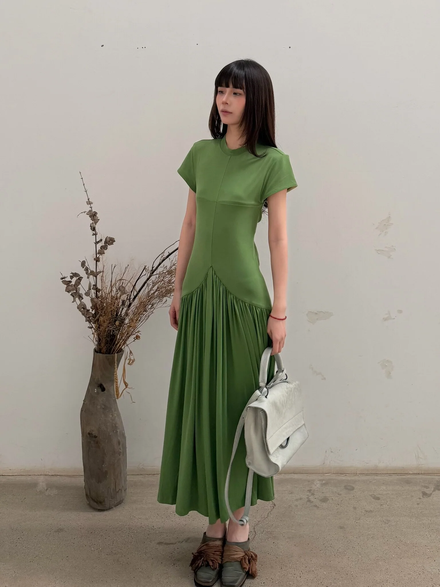 SAMUEL GUI YANG Spring/Summer 2026 Open Back Dress SGY-SS26CPSDR04-1-1-MOSSGREEN - Image 18