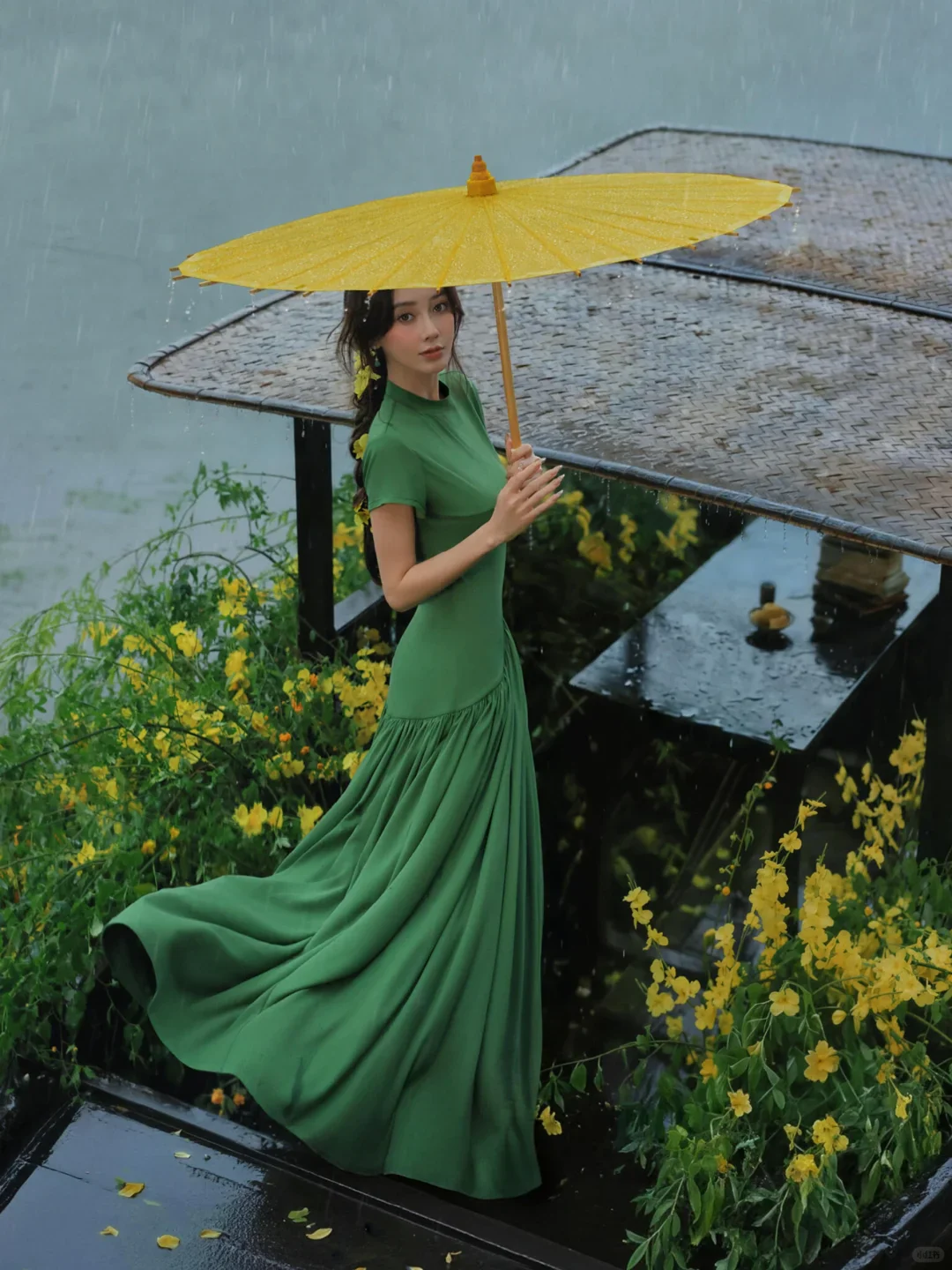 SAMUEL GUI YANG Spring/Summer 2026 Open Back Dress SGY-SS26CPSDR04-1-1-MOSSGREEN - Image 22