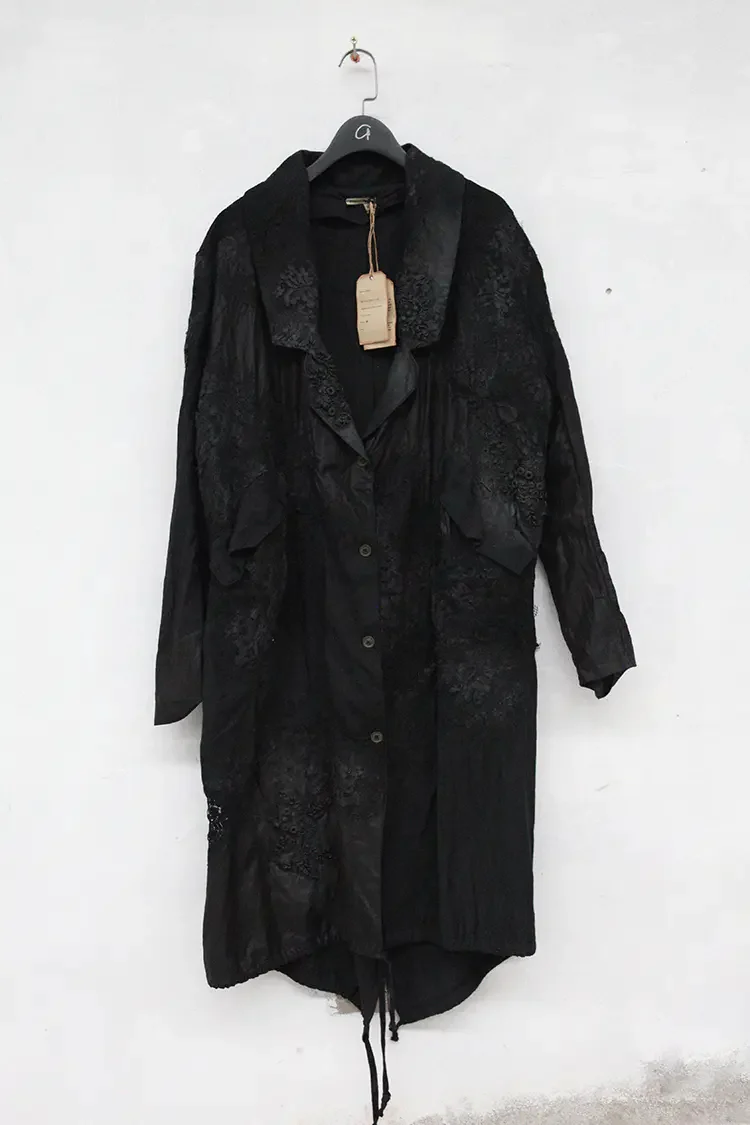 Sandrine Philippe black texture lace jacket AW20 F 1065 - Image 13