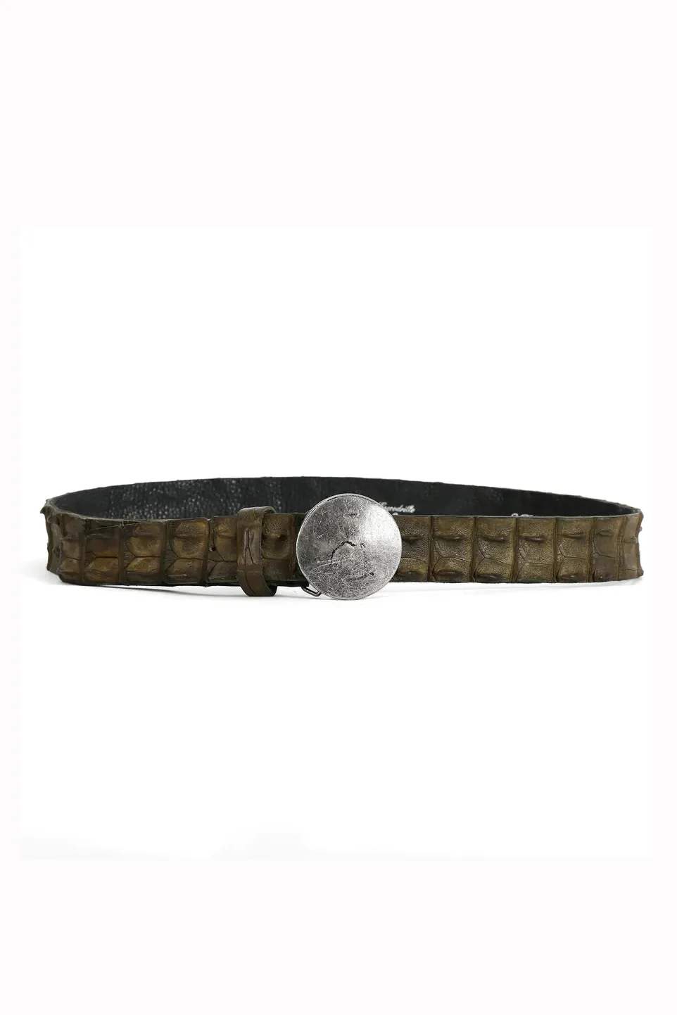 Scunzani (Army green crocodile leather belt-4cm) U.13 nk - Image 2