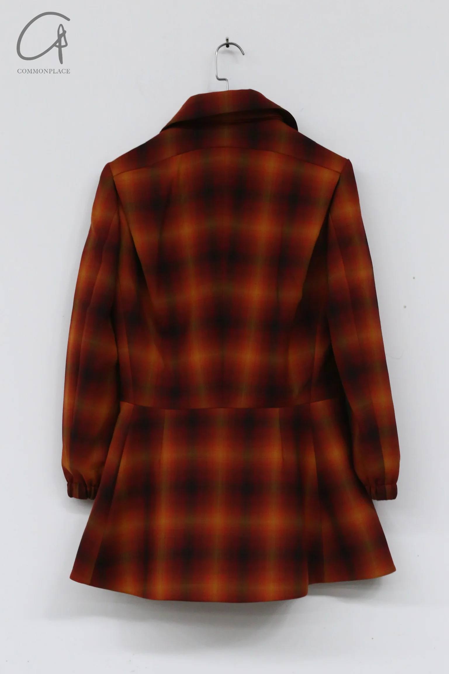 SHUSHU TONG double collar long coat SST-AW21C007-JUHUANG orange - Image 7