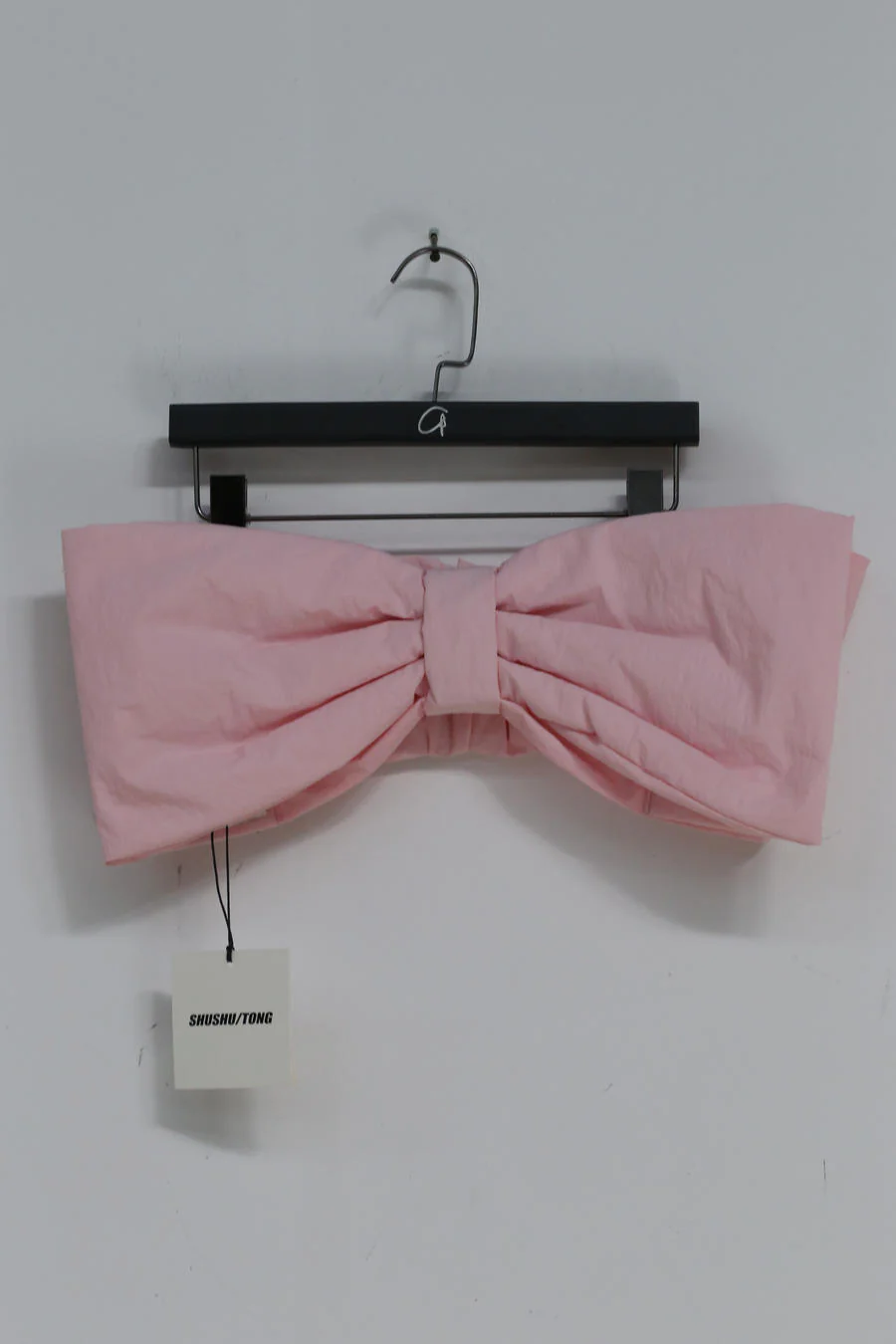 shushutong bow bandeau top aw21to01 pink