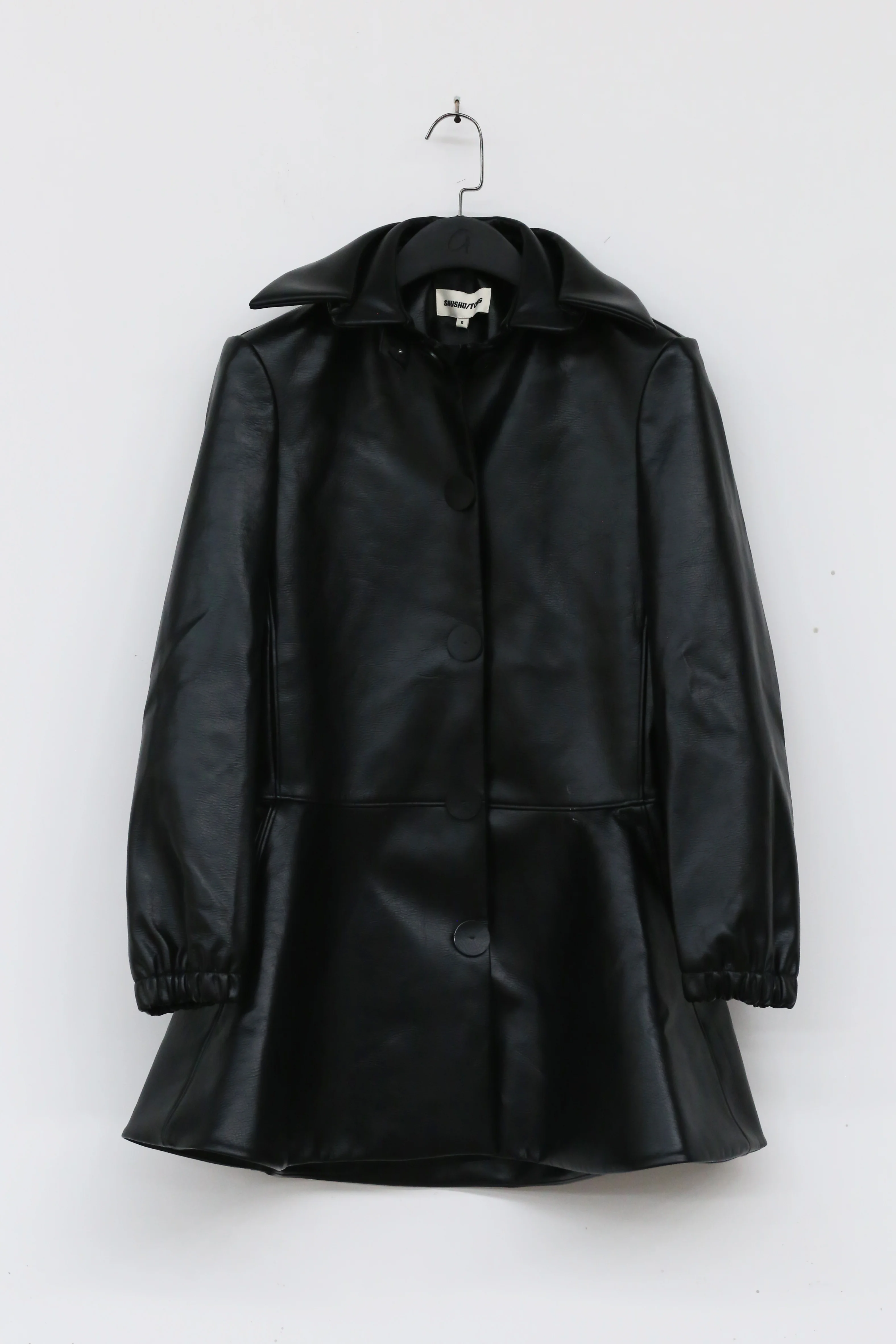 Shushutong double collar long coat aw21co07 black - Image 3