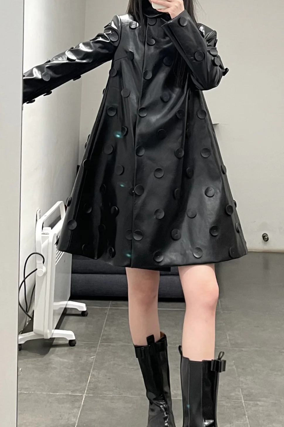 Shushutong long coat aw21co04 black - Image 5