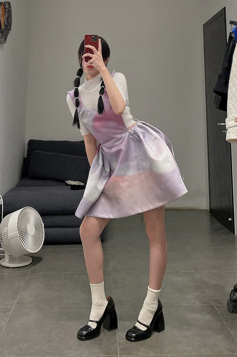 shushutong open back dress aw21dr07 - Image 6