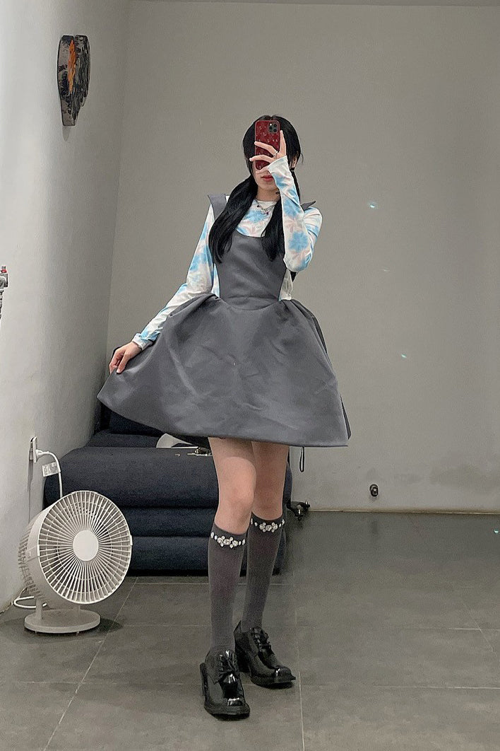 SHUSHUTONG open back dress aw21dr07 gray - Image 15
