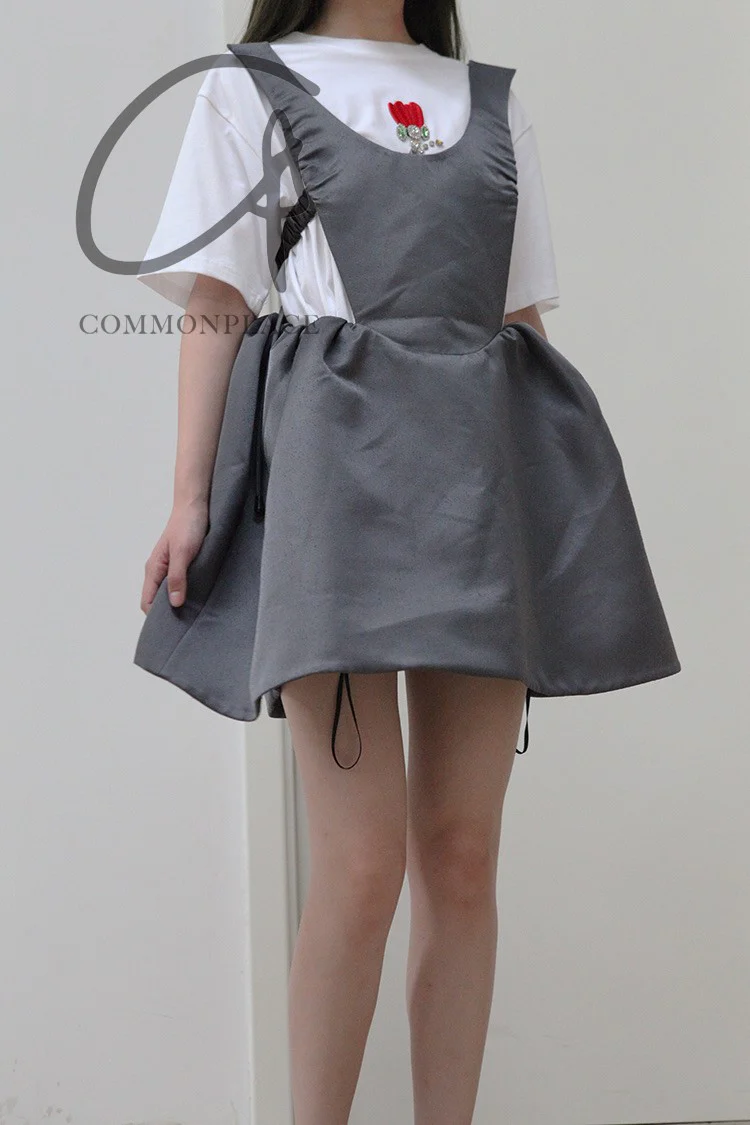 SHUSHUTONG open back dress aw21dr07 gray - Image 5