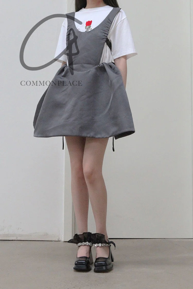 SHUSHUTONG open back dress aw21dr07 gray - Image 7
