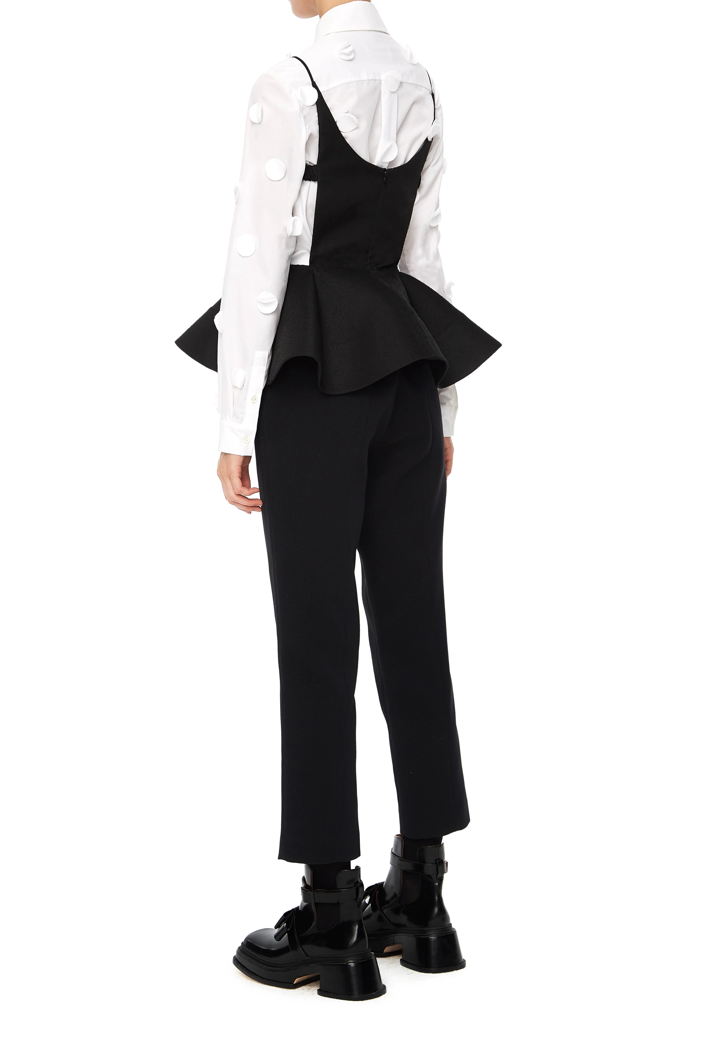 SHUSHUTONG ruffle sling top aw21to02 black - Image 2