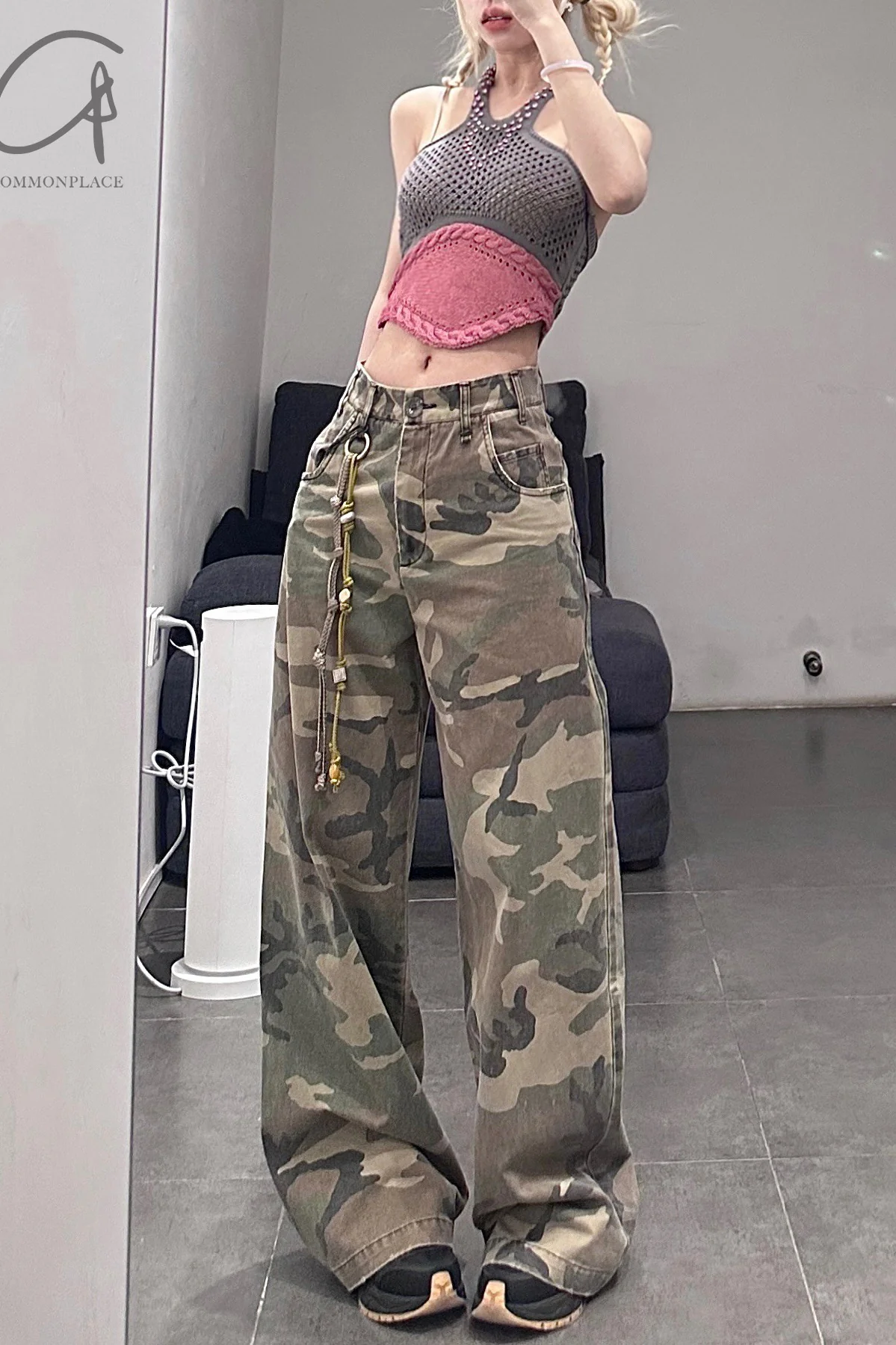 Song for the mute camouflage wide-leg pants 231_WPT040 - Image 22