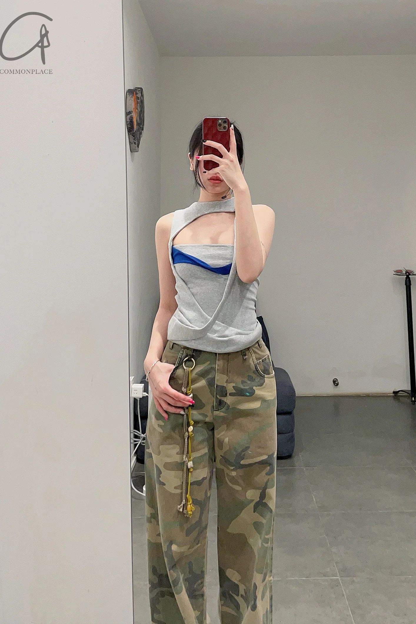 Song for the mute camouflage wide-leg pants 231_WPT040 - Image 33
