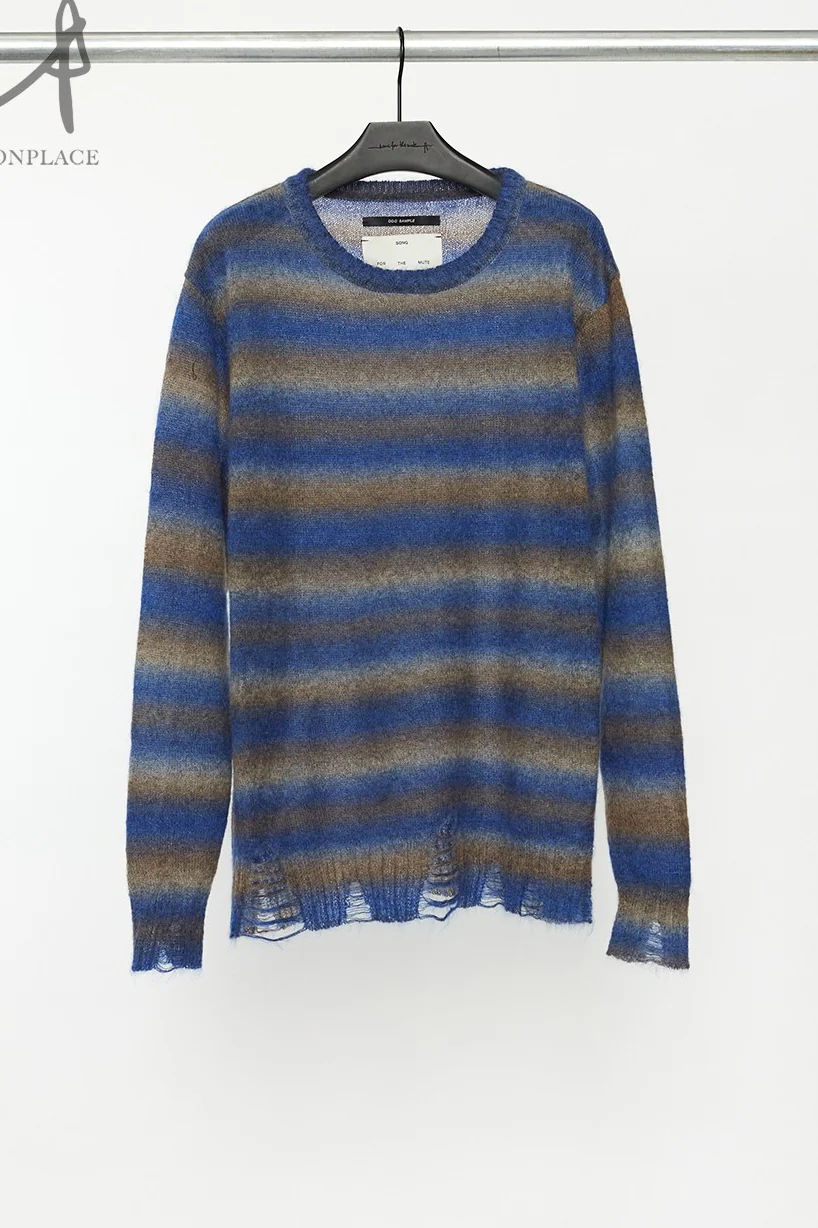 Song for the mute large sweater SFTM-232_UKT009_STPDBLU-LAN - Image 12