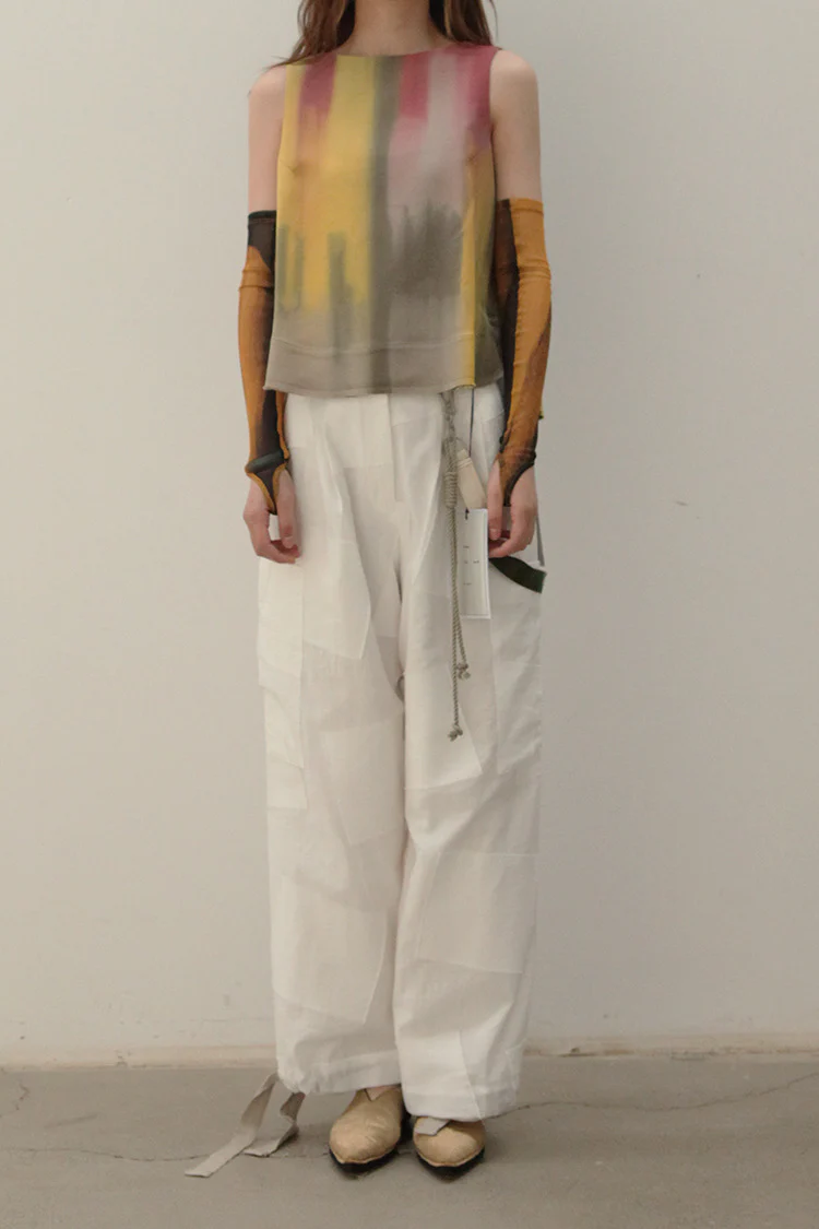 Song for the mute lining patch pocket pants 211_WPTO32L_COPAWHT - Image 4